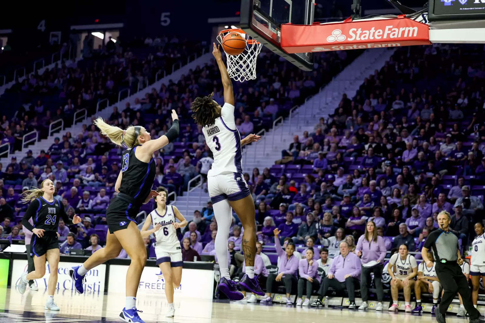 K-State National Girls and Women in Sports Day, February 7, 2026.
Final: K-State 77, BYU 52