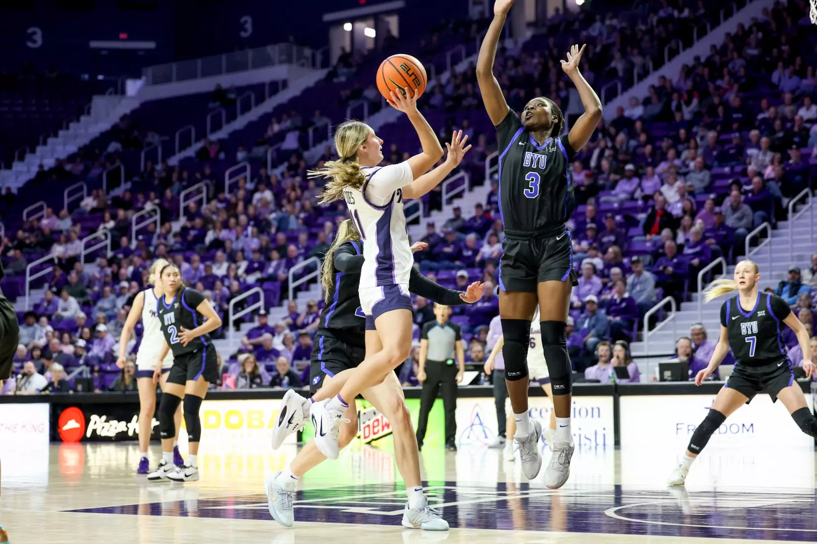 K-State National Girls and Women in Sports Day, February 7, 2026.
Final: K-State 77, BYU 52