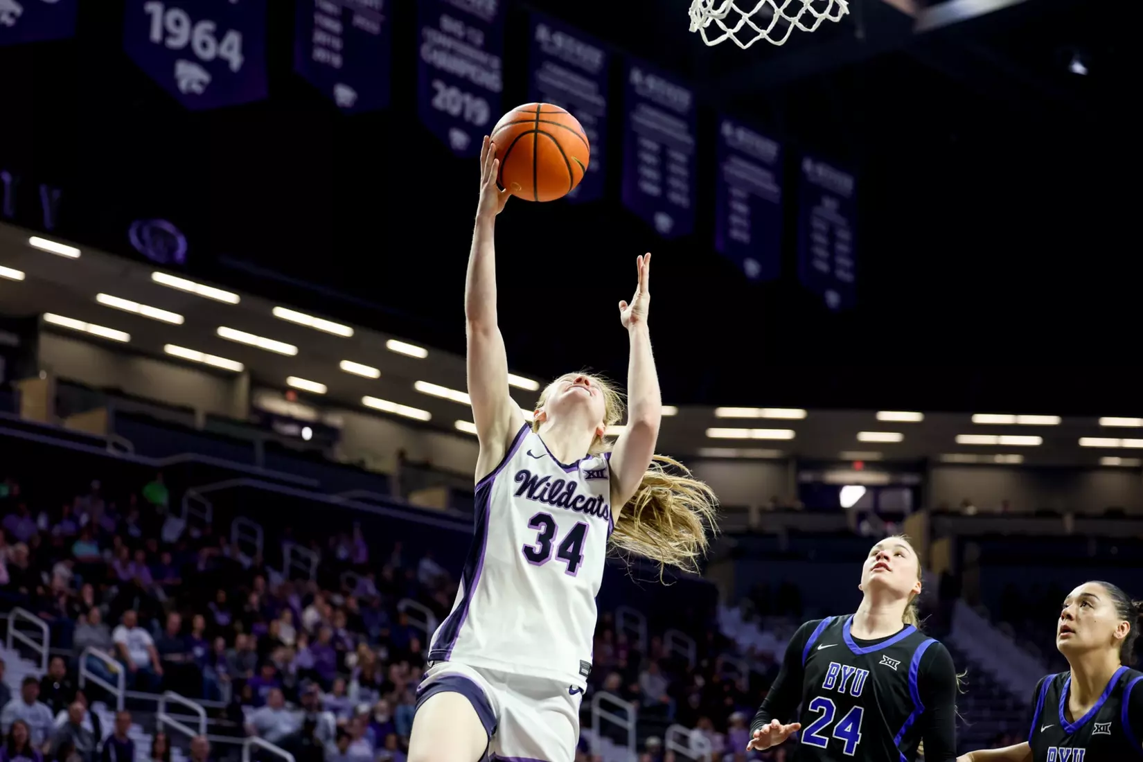 K-State National Girls and Women in Sports Day, February 7, 2026.
Final: K-State 77, BYU 52