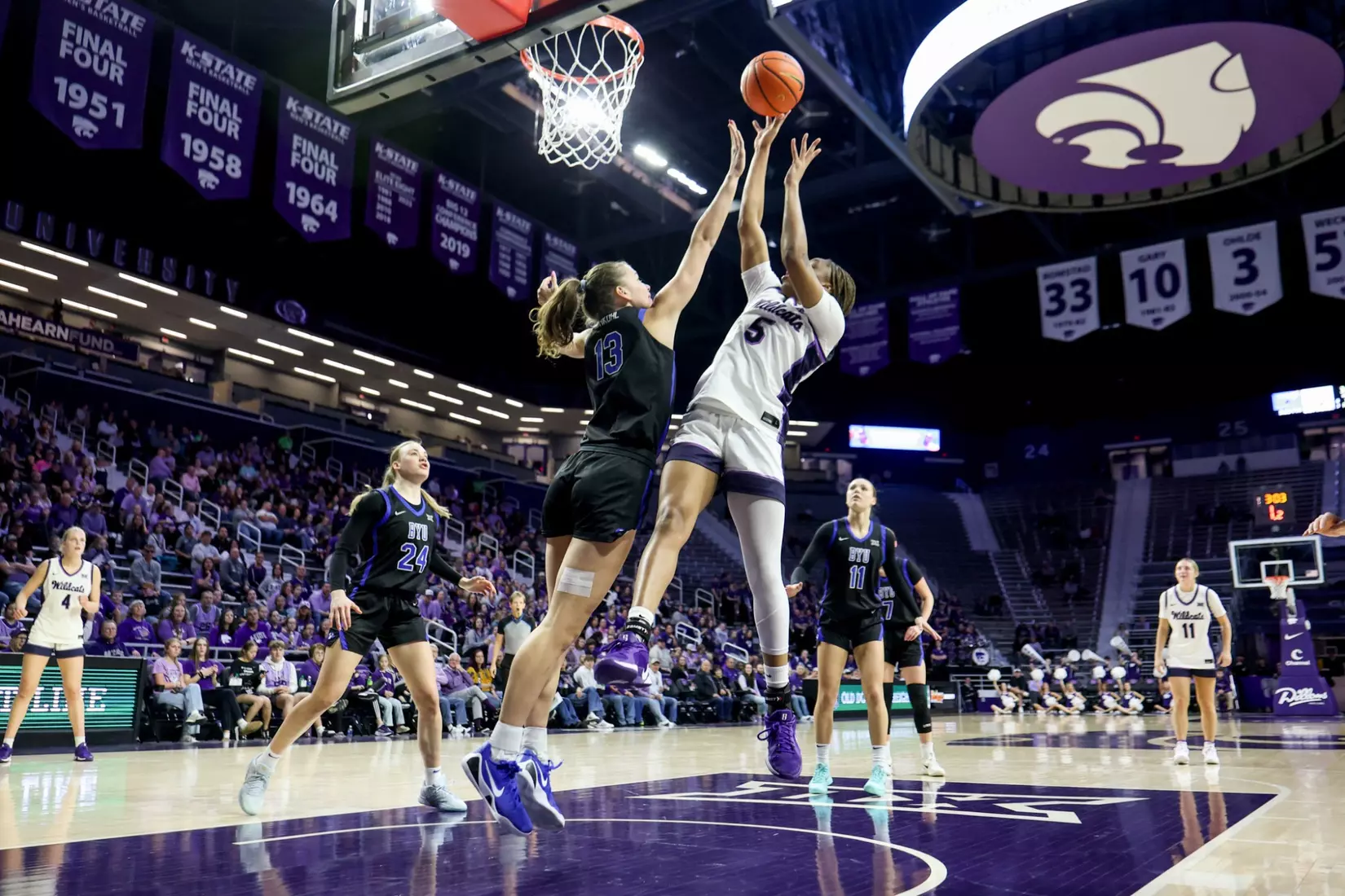 K-State National Girls and Women in Sports Day, February 7, 2026.
Final: K-State 77, BYU 52