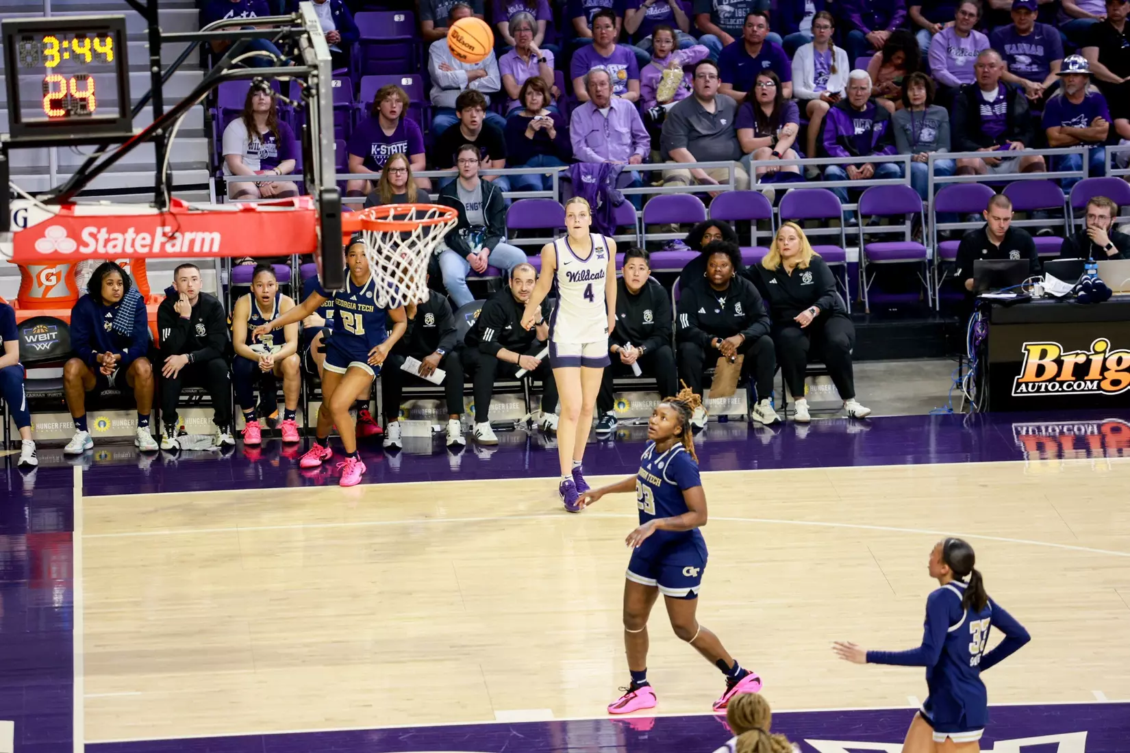 K-State Women's Basketball vs Georgia Tech - 2026 WBIT First Round - Bramlage Coliseum - Manhattan, Kansas - Final Score: KSU 69, GT 65