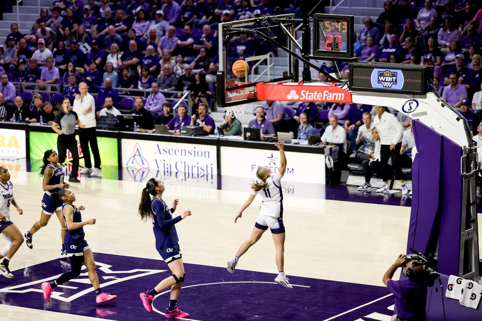 K-State Women's Basketball vs Georgia Tech - 2026 WBIT First Round - Bramlage Coliseum - Manhattan, Kansas - Final Score: KSU 69, GT 65