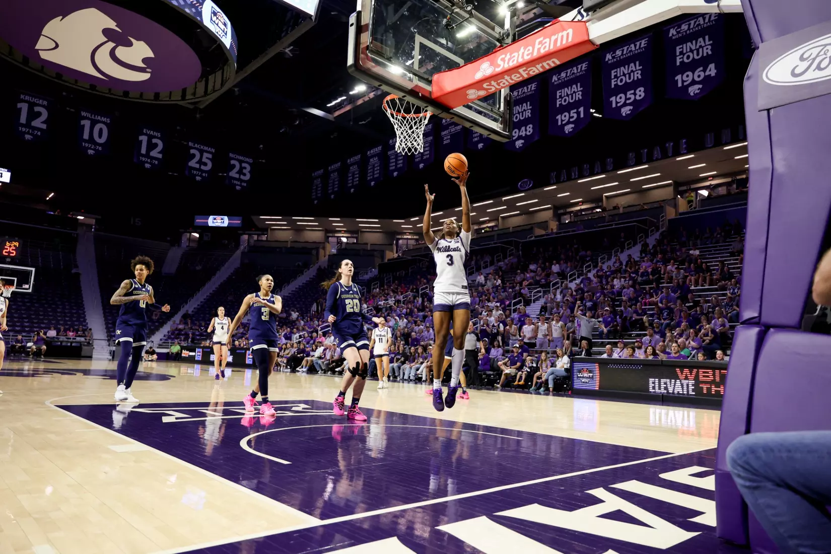 K-State Women's Basketball vs Georgia Tech - 2026 WBIT First Round - Bramlage Coliseum - Manhattan, Kansas - Final Score: KSU 69, GT 65