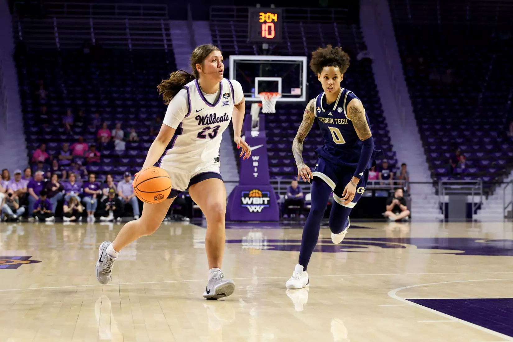 K-State Women's Basketball vs Georgia Tech - 2026 WBIT First Round - Bramlage Coliseum - Manhattan, Kansas - Final Score: KSU 69, GT 65