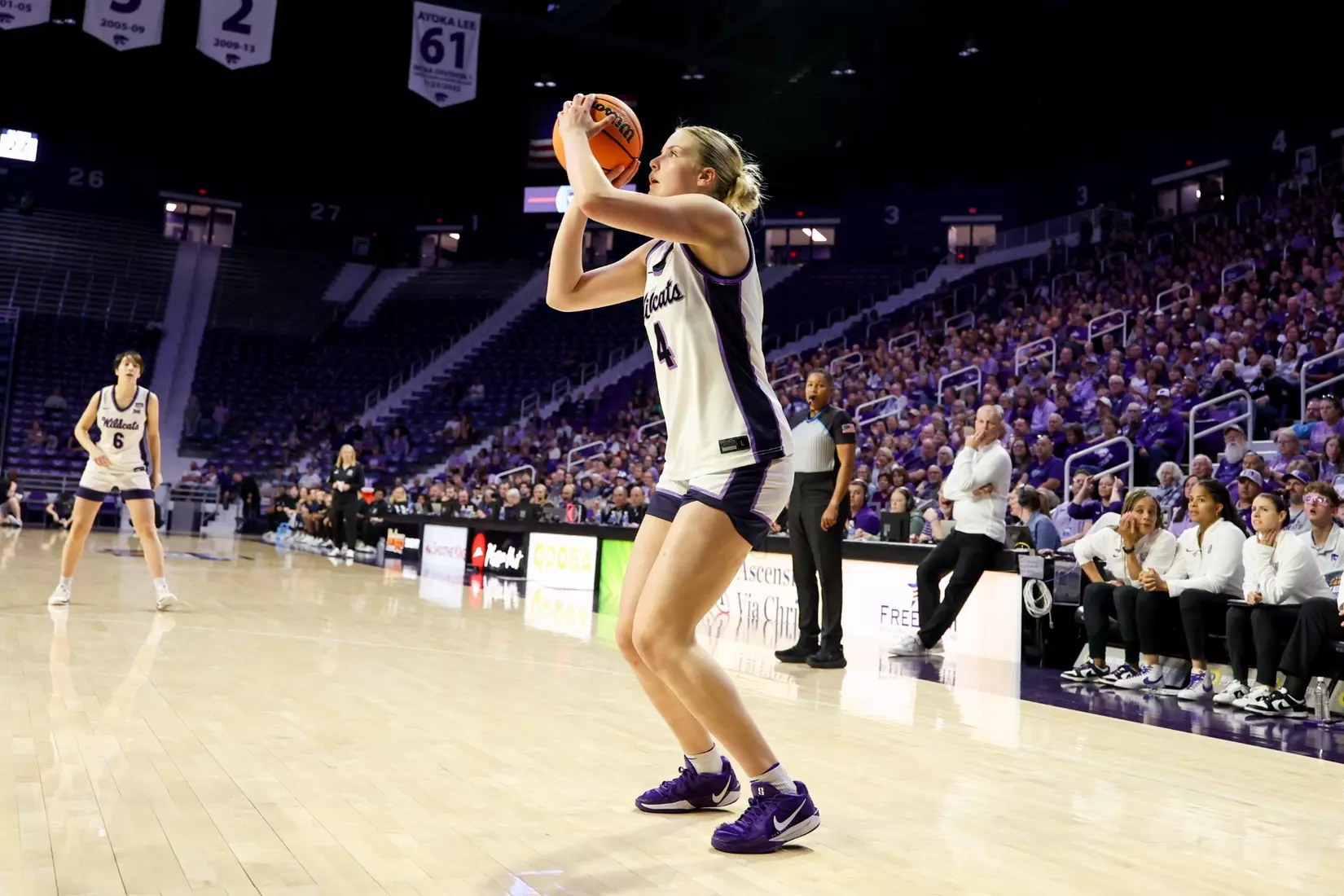 K-State Women's Basketball vs Georgia Tech - 2026 WBIT First Round - Bramlage Coliseum - Manhattan, Kansas - Final Score: KSU 69, GT 65
