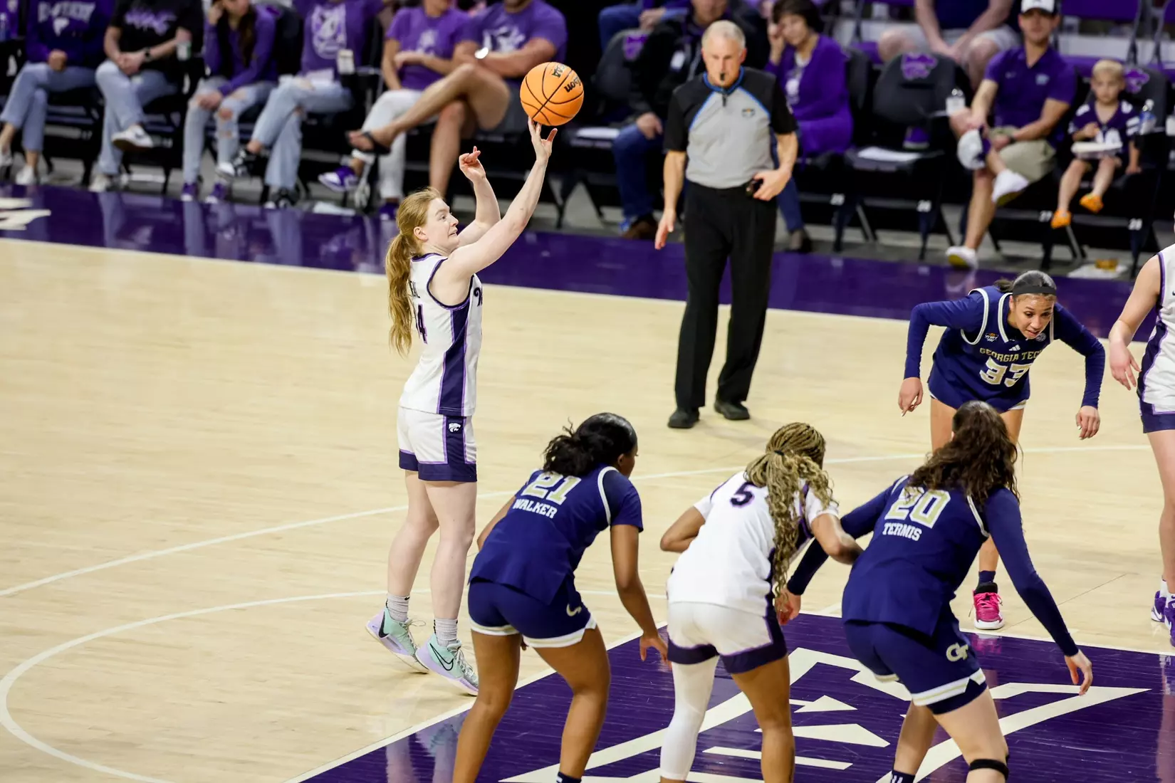 K-State Women's Basketball vs Georgia Tech - 2026 WBIT First Round - Bramlage Coliseum - Manhattan, Kansas - Final Score: KSU 69, GT 65