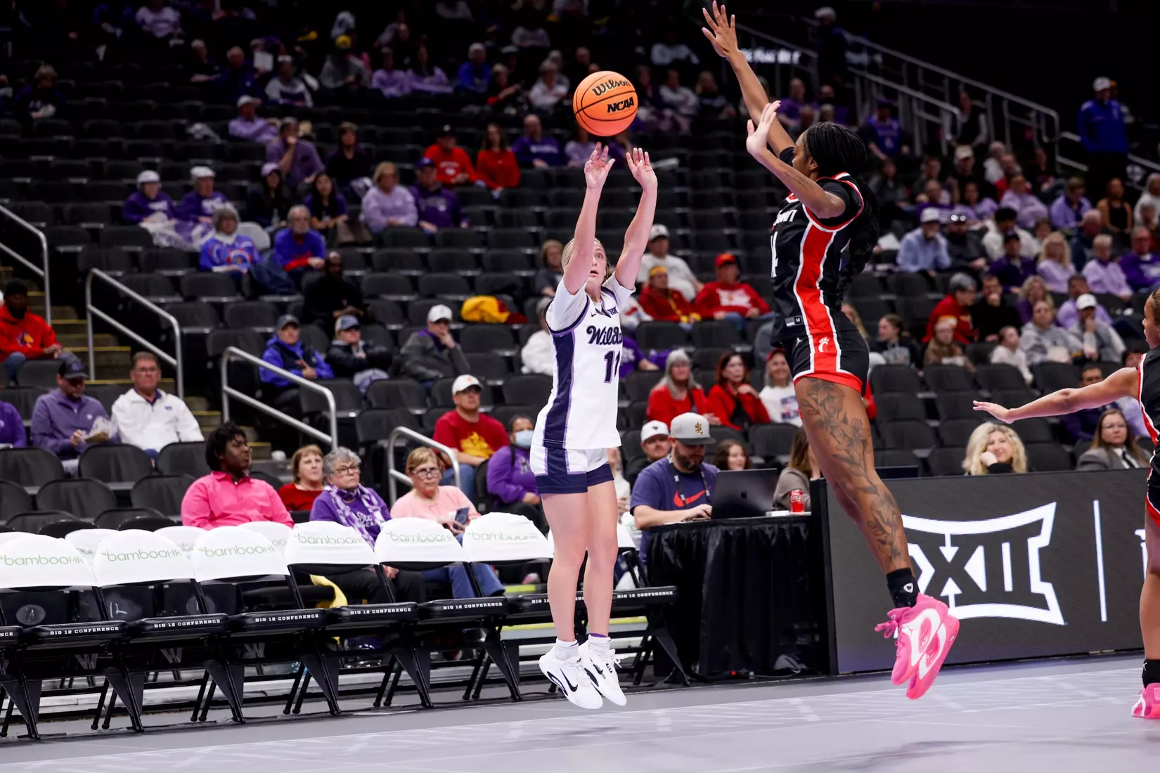 K-State Women's Basketball vs Cincinnati - 2026 Big 12 Women's Basketball Tournament First Round - T-Mobile Center - Kansas City, Missouri - Final Score: KSU 91, CIN 66