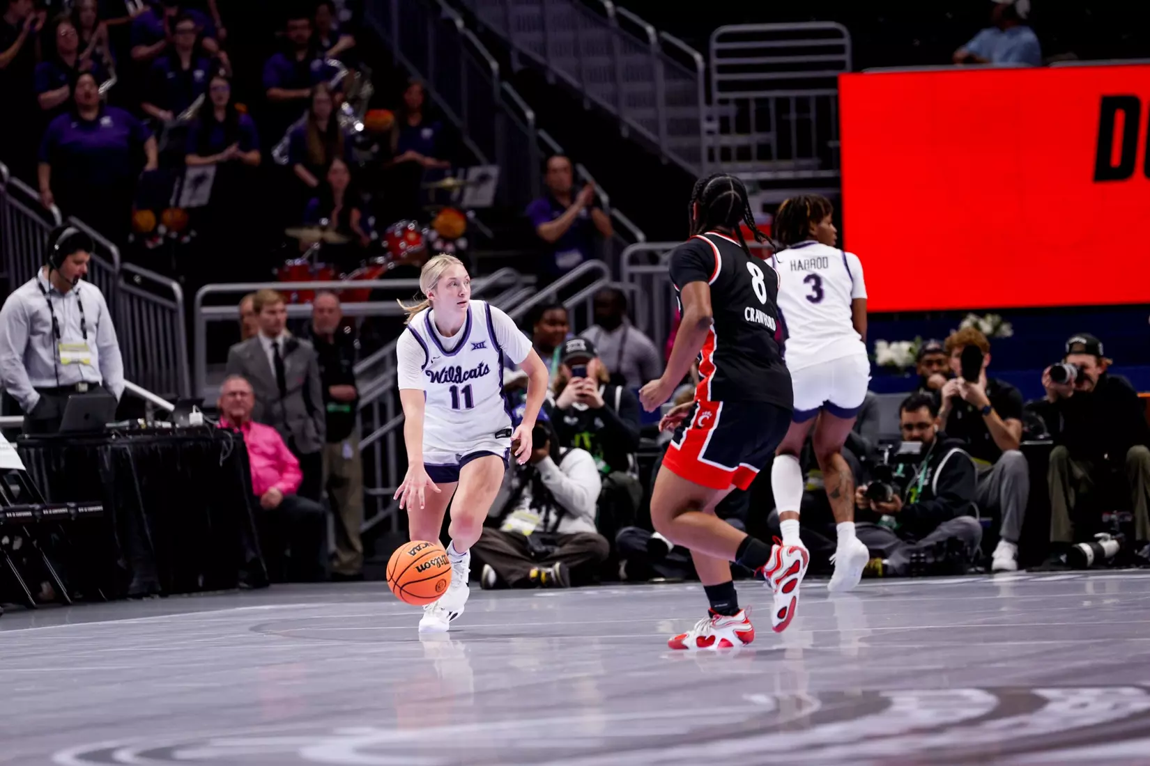 K-State Women's Basketball vs Cincinnati - 2026 Big 12 Women's Basketball Tournament First Round - T-Mobile Center - Kansas City, Missouri - Final Score: KSU 91, CIN 66