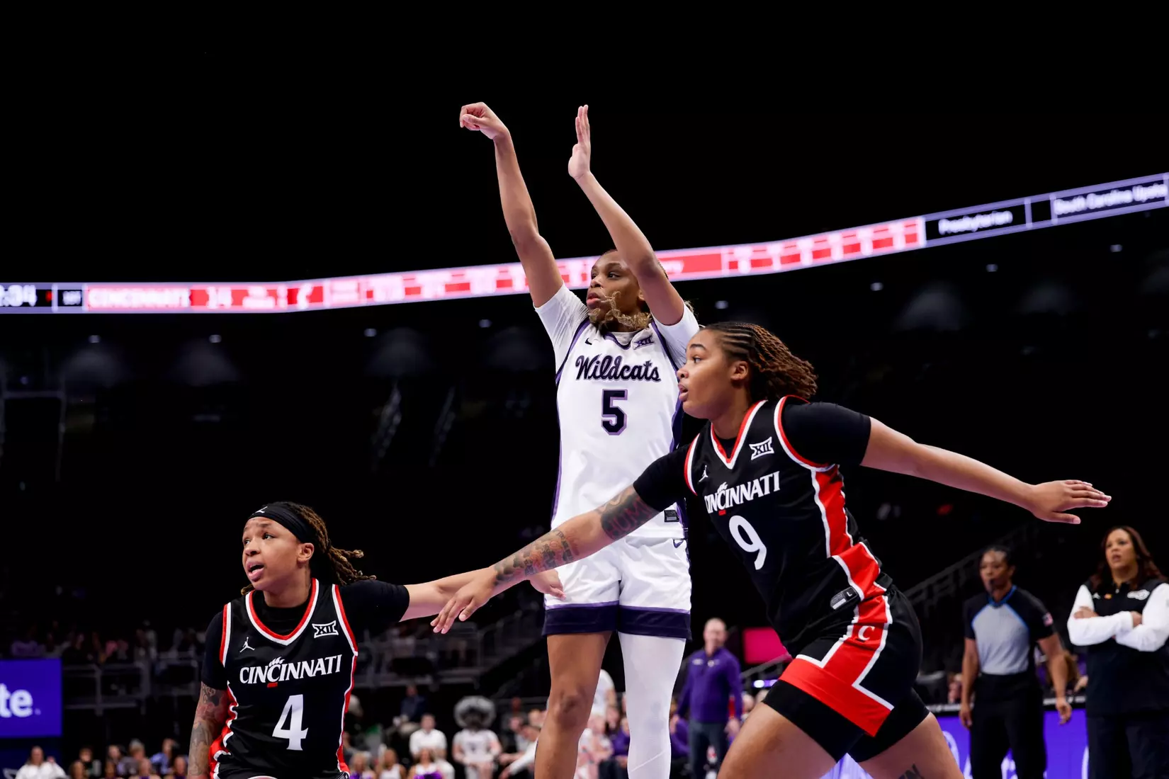 K-State Women's Basketball vs Cincinnati - 2026 Big 12 Women's Basketball Tournament First Round - T-Mobile Center - Kansas City, Missouri - Final Score: KSU 91, CIN 66
