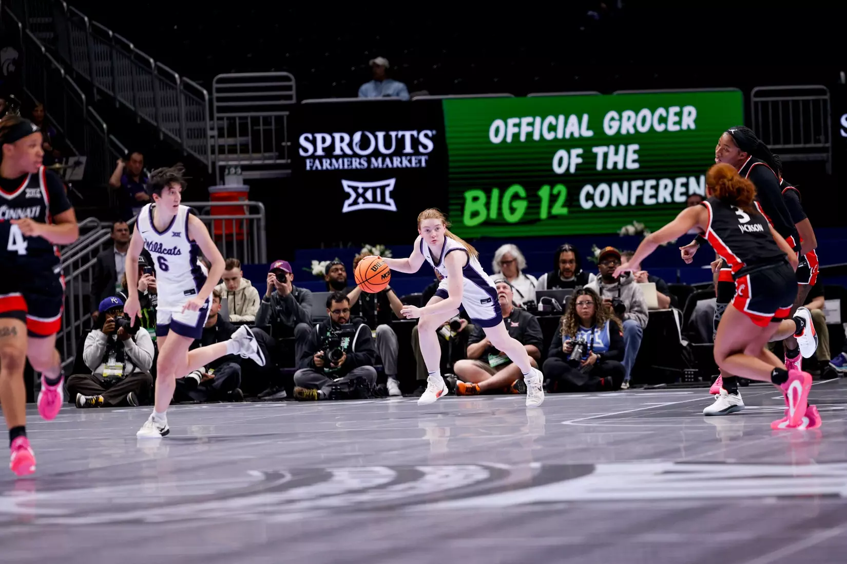 K-State Women's Basketball vs Cincinnati - 2026 Big 12 Women's Basketball Tournament First Round - T-Mobile Center - Kansas City, Missouri - Final Score: KSU 91, CIN 66