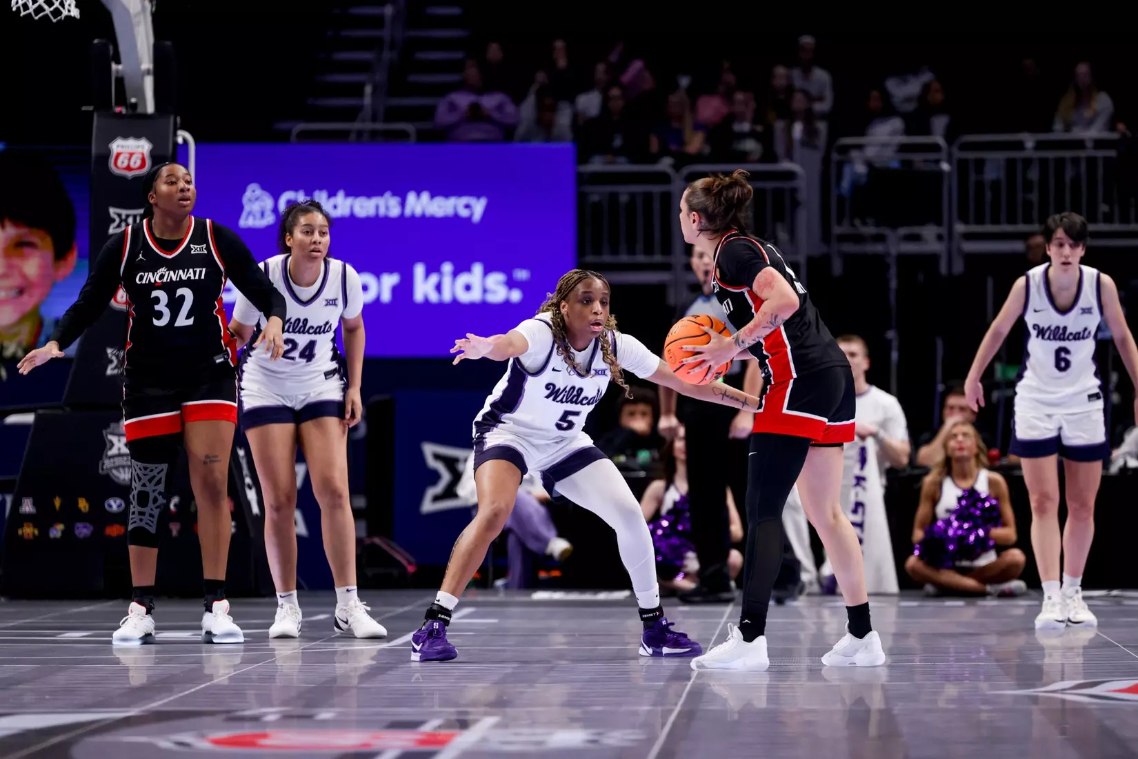 K-State Women's Basketball vs Cincinnati - 2026 Big 12 Women's Basketball Tournament First Round - T-Mobile Center - Kansas City, Missouri - Final Score: KSU 91, CIN 66
