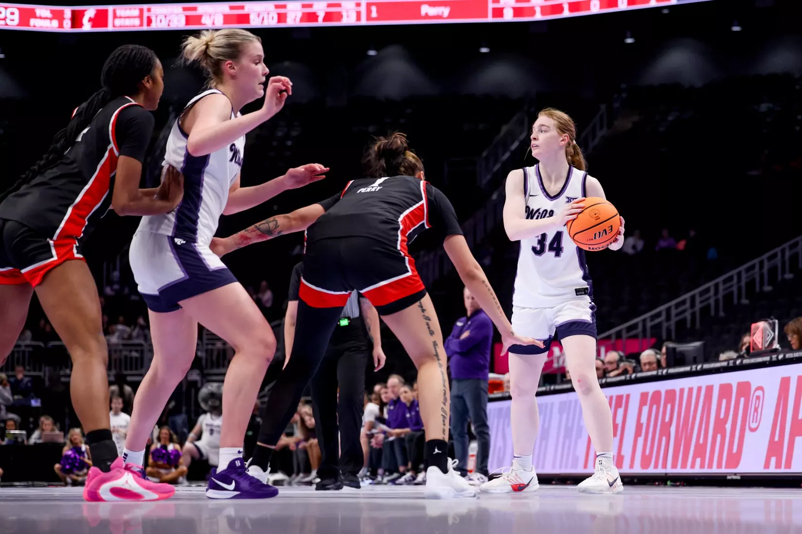 K-State Women's Basketball vs Cincinnati - 2026 Big 12 Women's Basketball Tournament First Round - T-Mobile Center - Kansas City, Missouri - Final Score: KSU 91, CIN 66