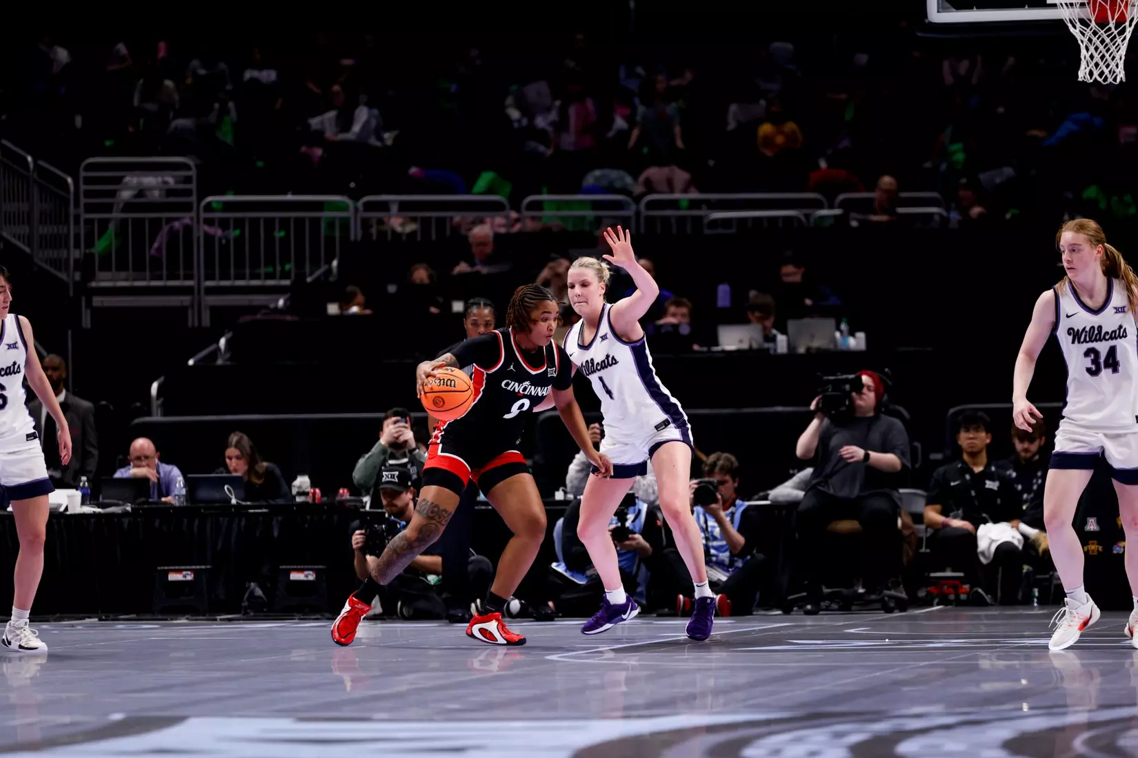 K-State Women's Basketball vs Cincinnati - 2026 Big 12 Women's Basketball Tournament First Round - T-Mobile Center - Kansas City, Missouri - Final Score: KSU 91, CIN 66