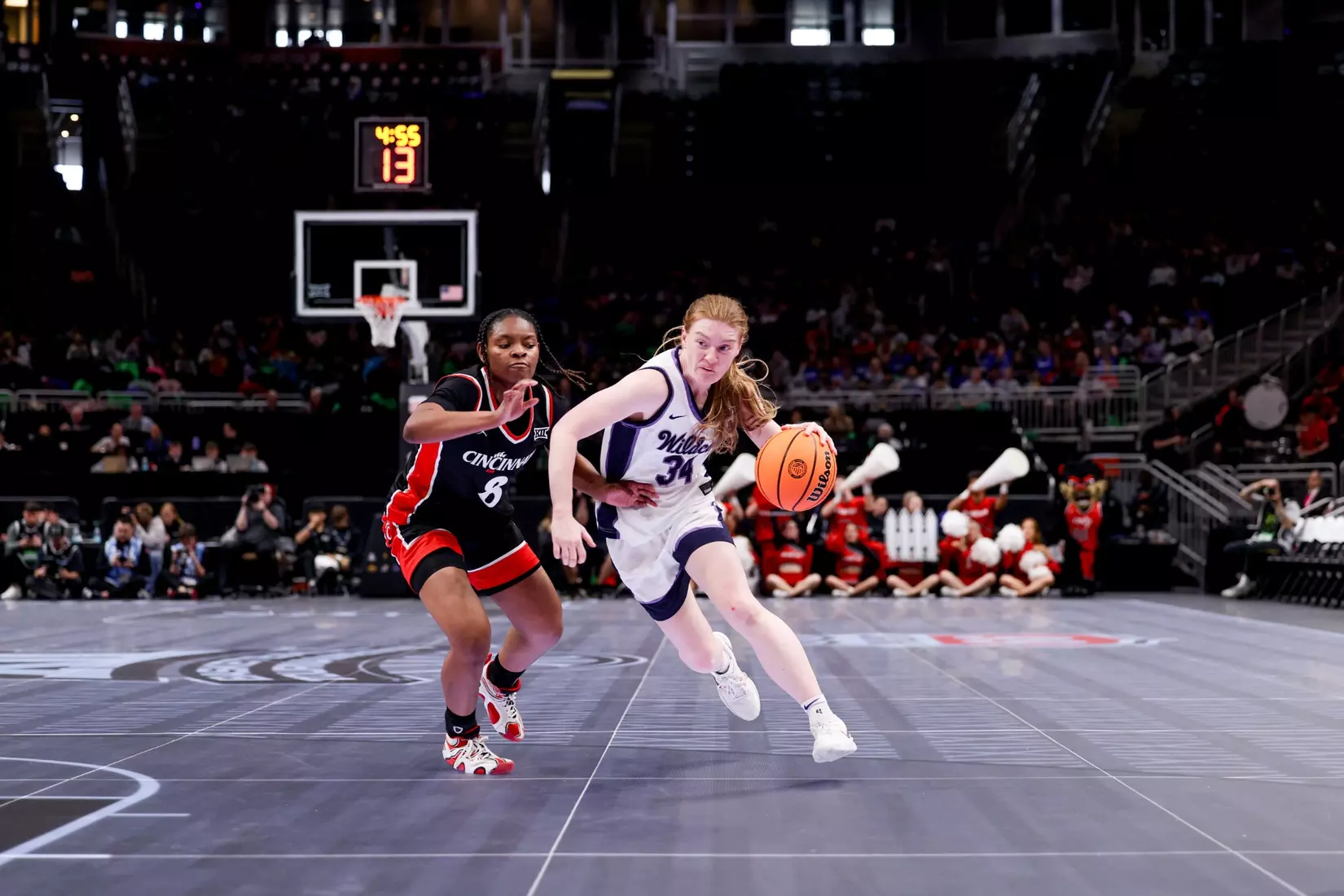 K-State Women's Basketball vs Cincinnati - 2026 Big 12 Women's Basketball Tournament First Round - T-Mobile Center - Kansas City, Missouri - Final Score: KSU 91, CIN 66
