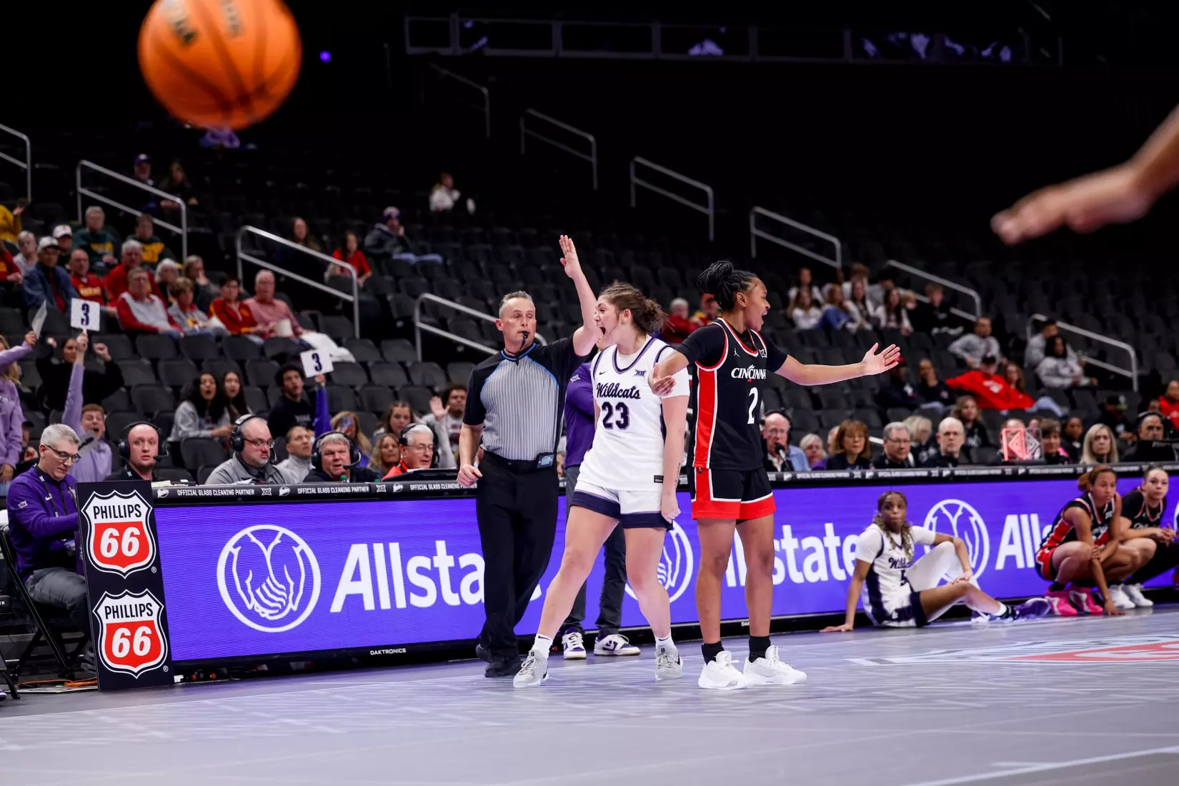 K-State Women's Basketball vs Cincinnati - 2026 Big 12 Women's Basketball Tournament First Round - T-Mobile Center - Kansas City, Missouri - Final Score: KSU 91, CIN 66