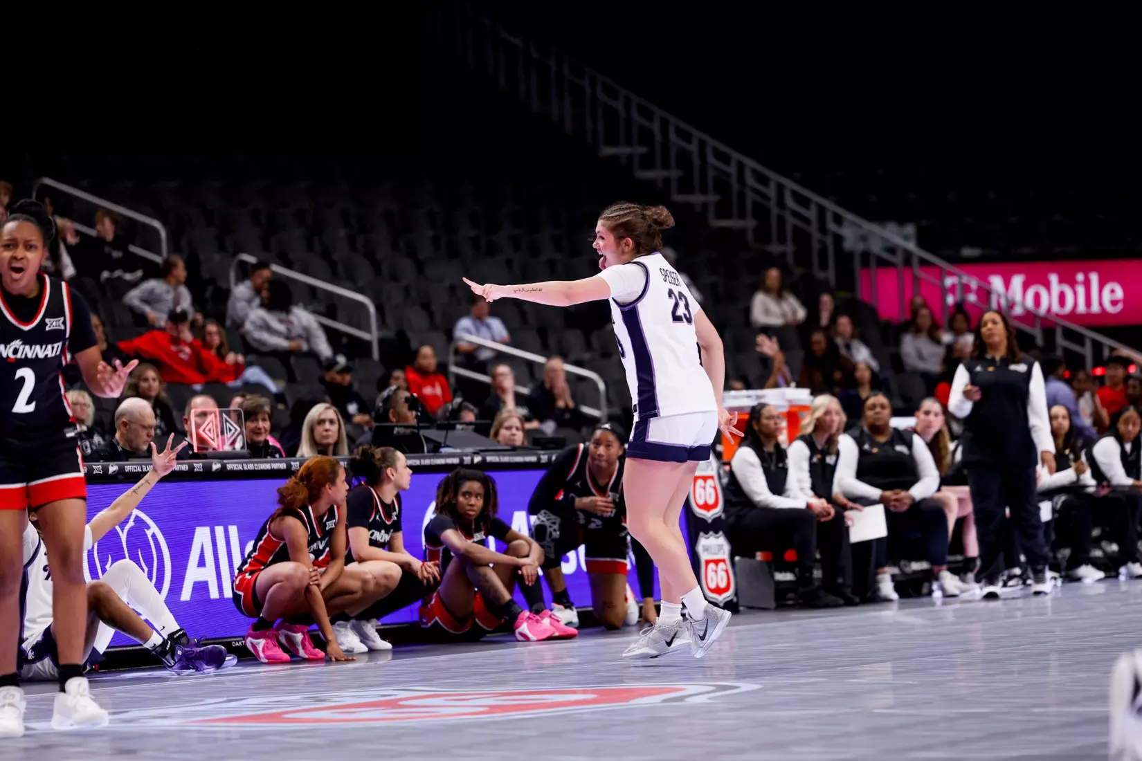 K-State Women's Basketball vs Cincinnati - 2026 Big 12 Women's Basketball Tournament First Round - T-Mobile Center - Kansas City, Missouri - Final Score: KSU 91, CIN 66