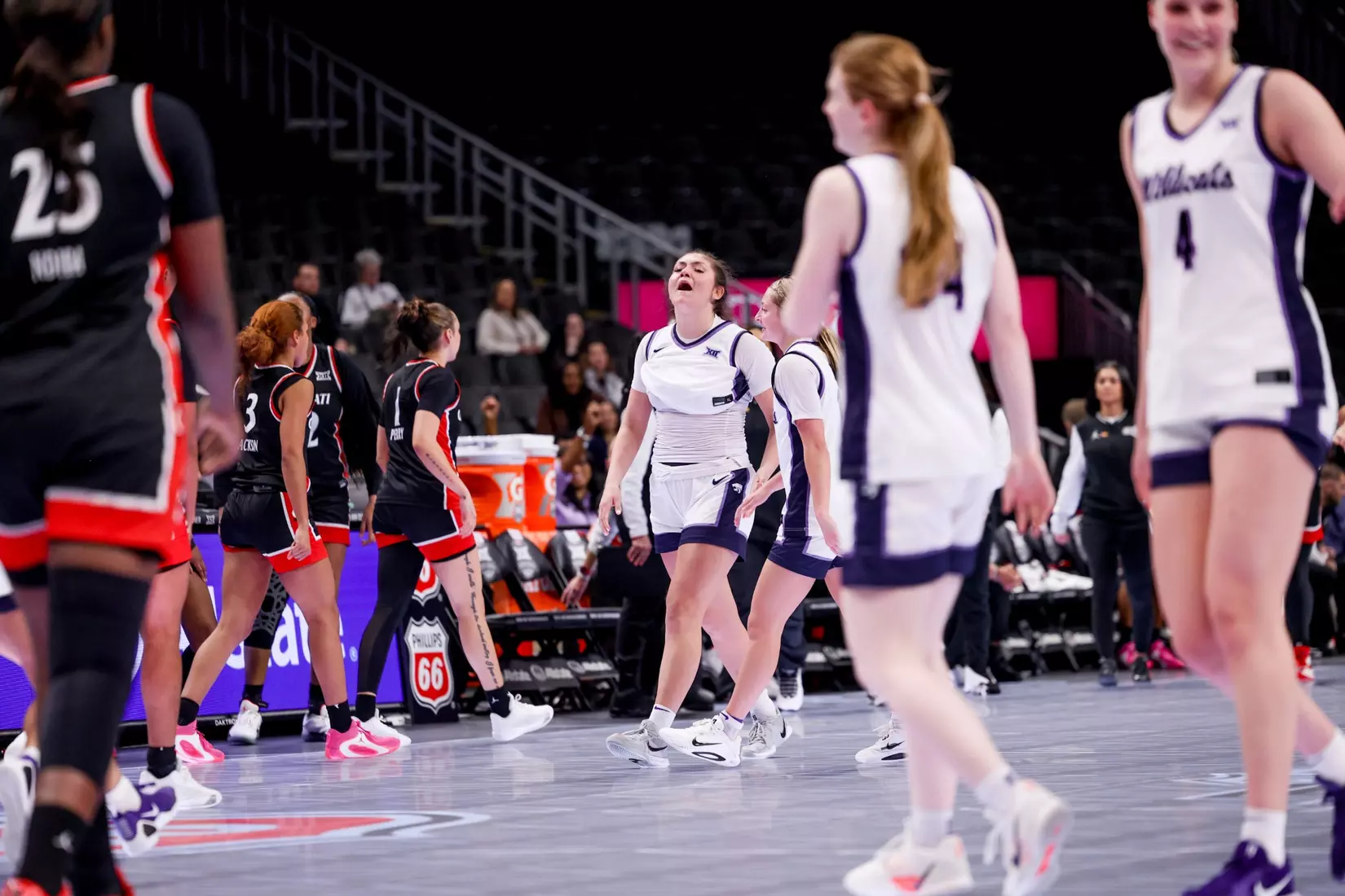 K-State Women's Basketball vs Cincinnati - 2026 Big 12 Women's Basketball Tournament First Round - T-Mobile Center - Kansas City, Missouri - Final Score: KSU 91, CIN 66