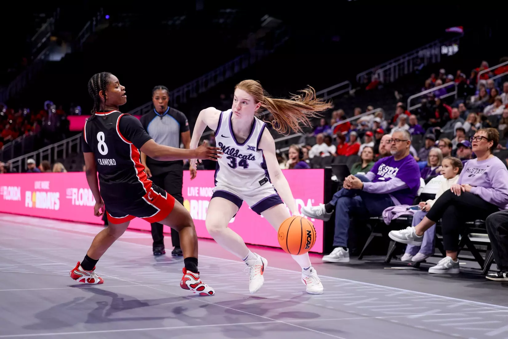 K-State Women's Basketball vs Cincinnati - 2026 Big 12 Women's Basketball Tournament First Round - T-Mobile Center - Kansas City, Missouri - Final Score: KSU 91, CIN 66