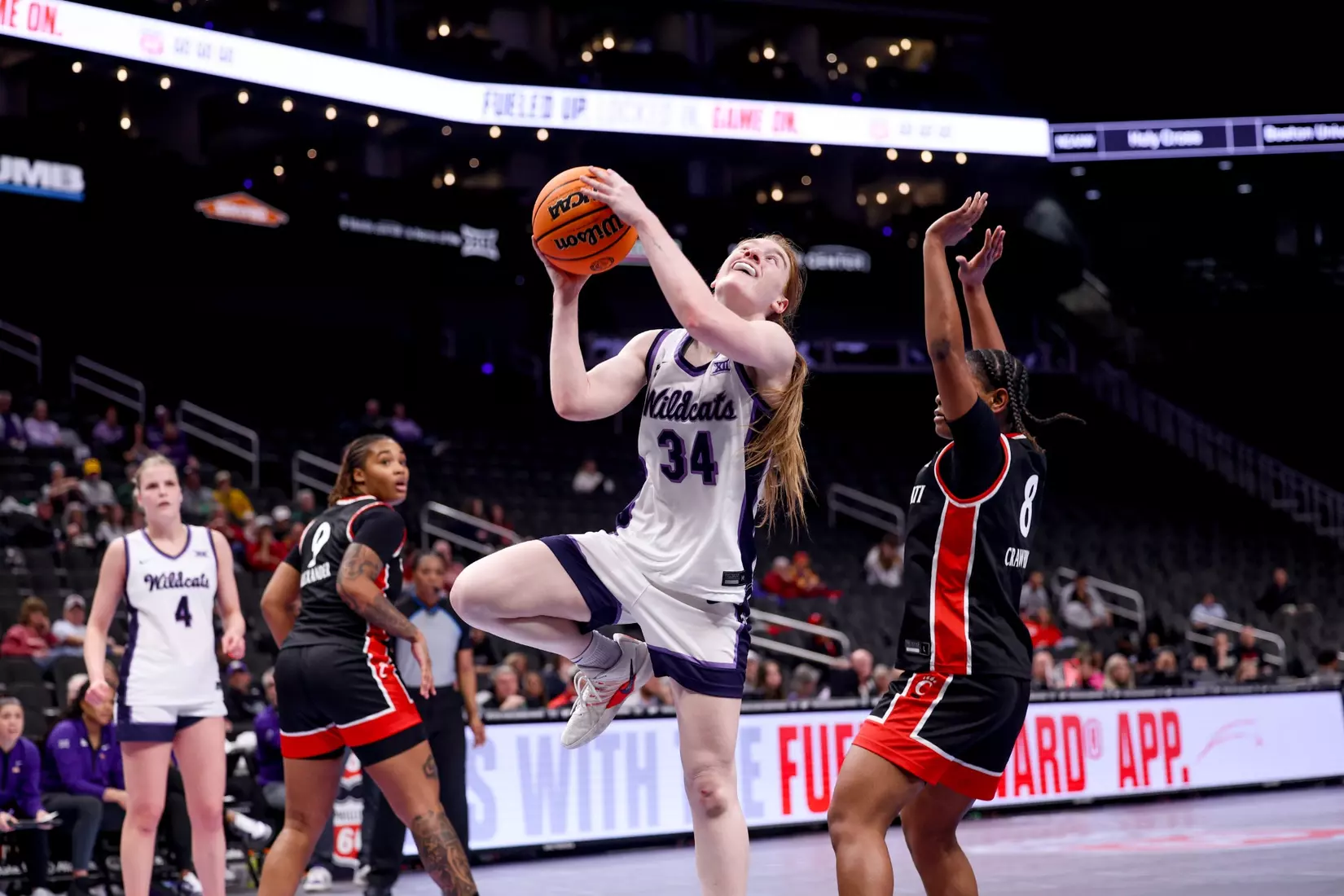 K-State Women's Basketball vs Cincinnati - 2026 Big 12 Women's Basketball Tournament First Round - T-Mobile Center - Kansas City, Missouri - Final Score: KSU 91, CIN 66