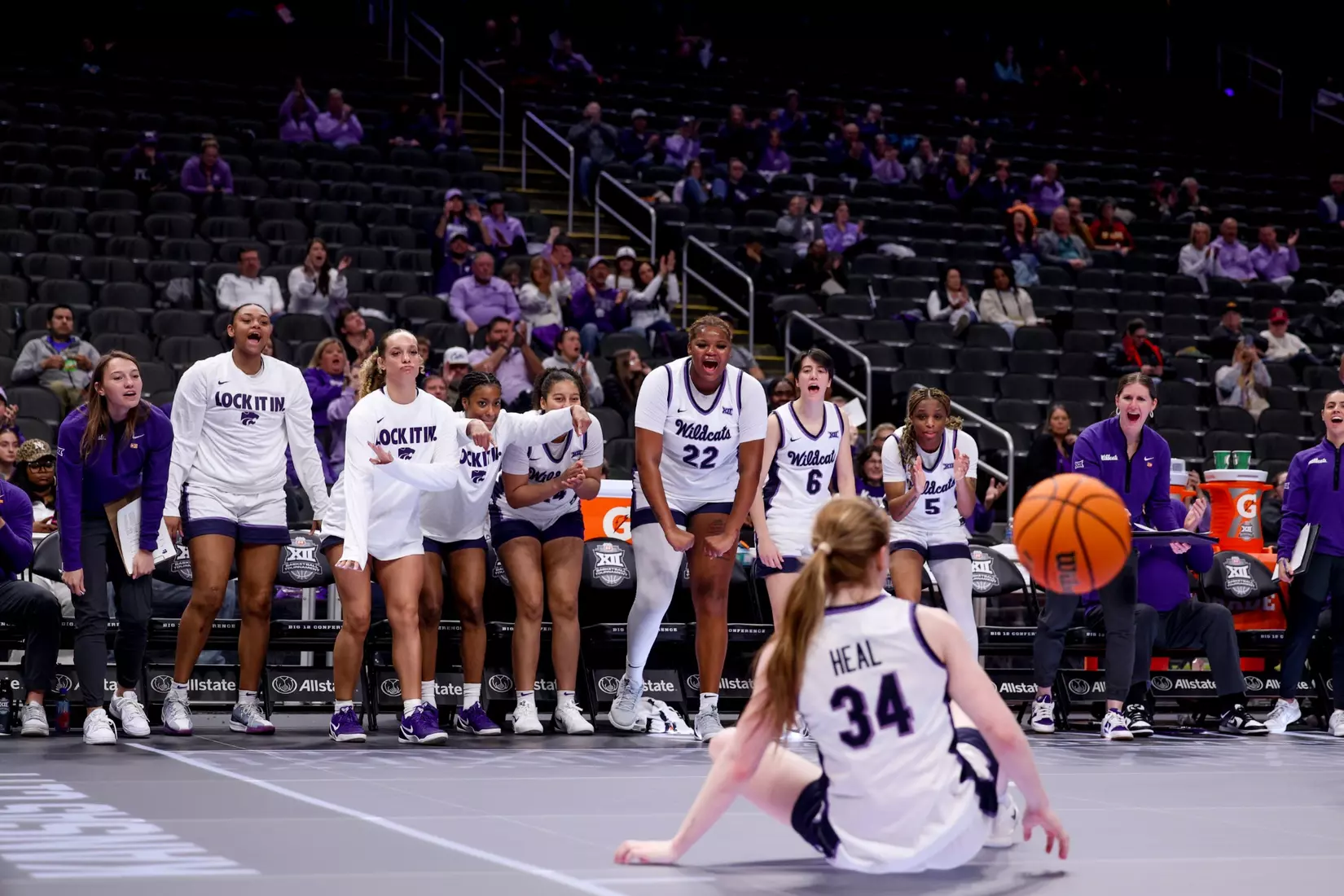 K-State Women's Basketball vs Cincinnati - 2026 Big 12 Women's Basketball Tournament First Round - T-Mobile Center - Kansas City, Missouri - Final Score: KSU 91, CIN 66