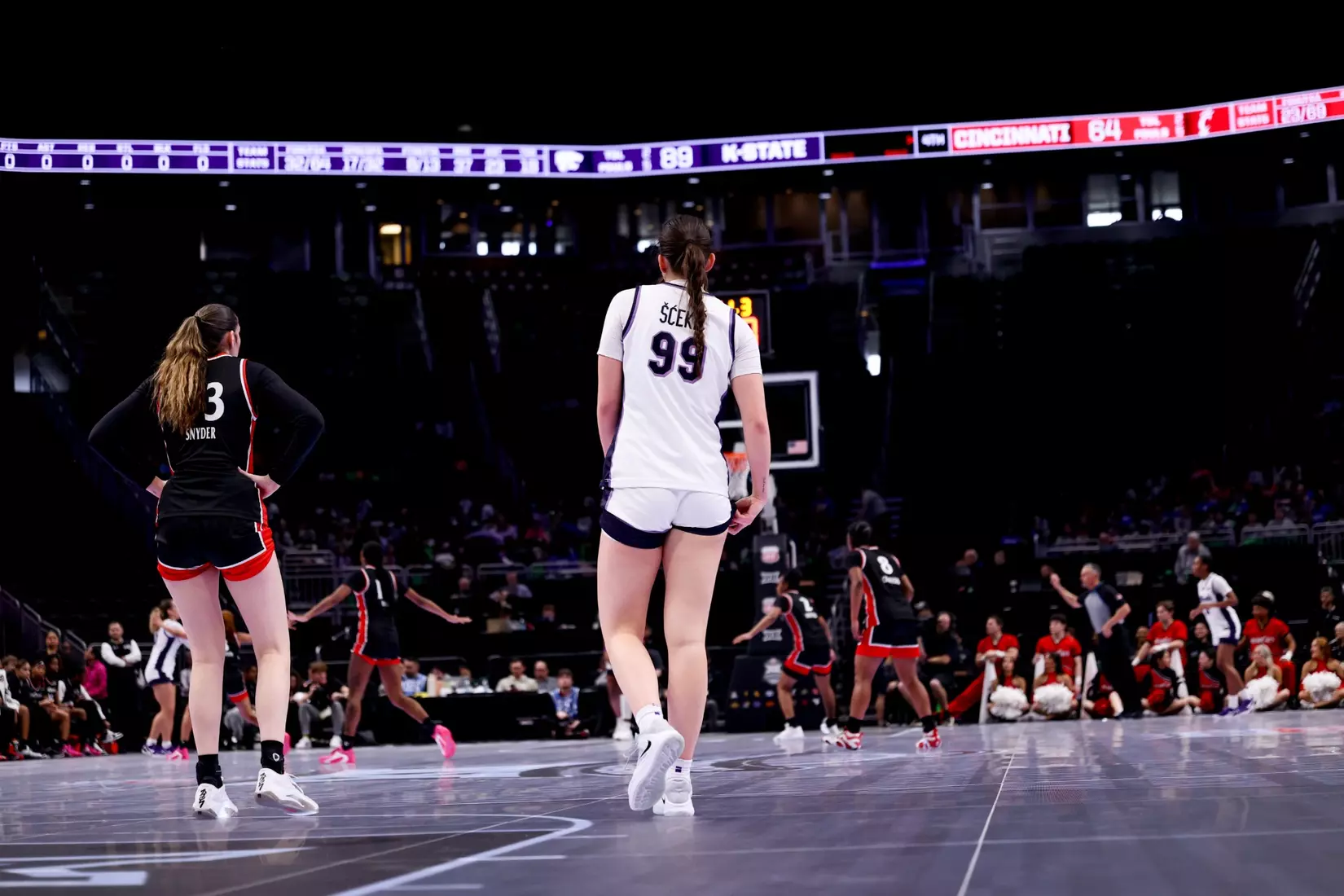 K-State Women's Basketball vs Cincinnati - 2026 Big 12 Women's Basketball Tournament First Round - T-Mobile Center - Kansas City, Missouri - Final Score: KSU 91, CIN 66