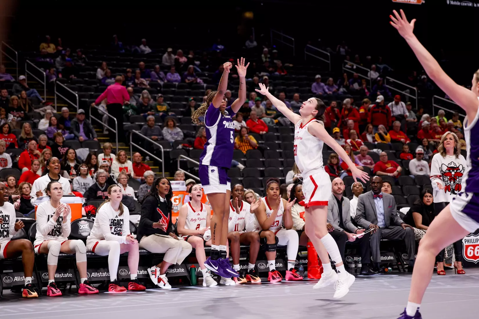 K-State Women's Basketball vs Texas Tech - 2026 Big 12 Women's Basketball Tournament Second Round - T-Mobile Center - Kansas City, Missouri - Final Score: KSU 58, TTU 51