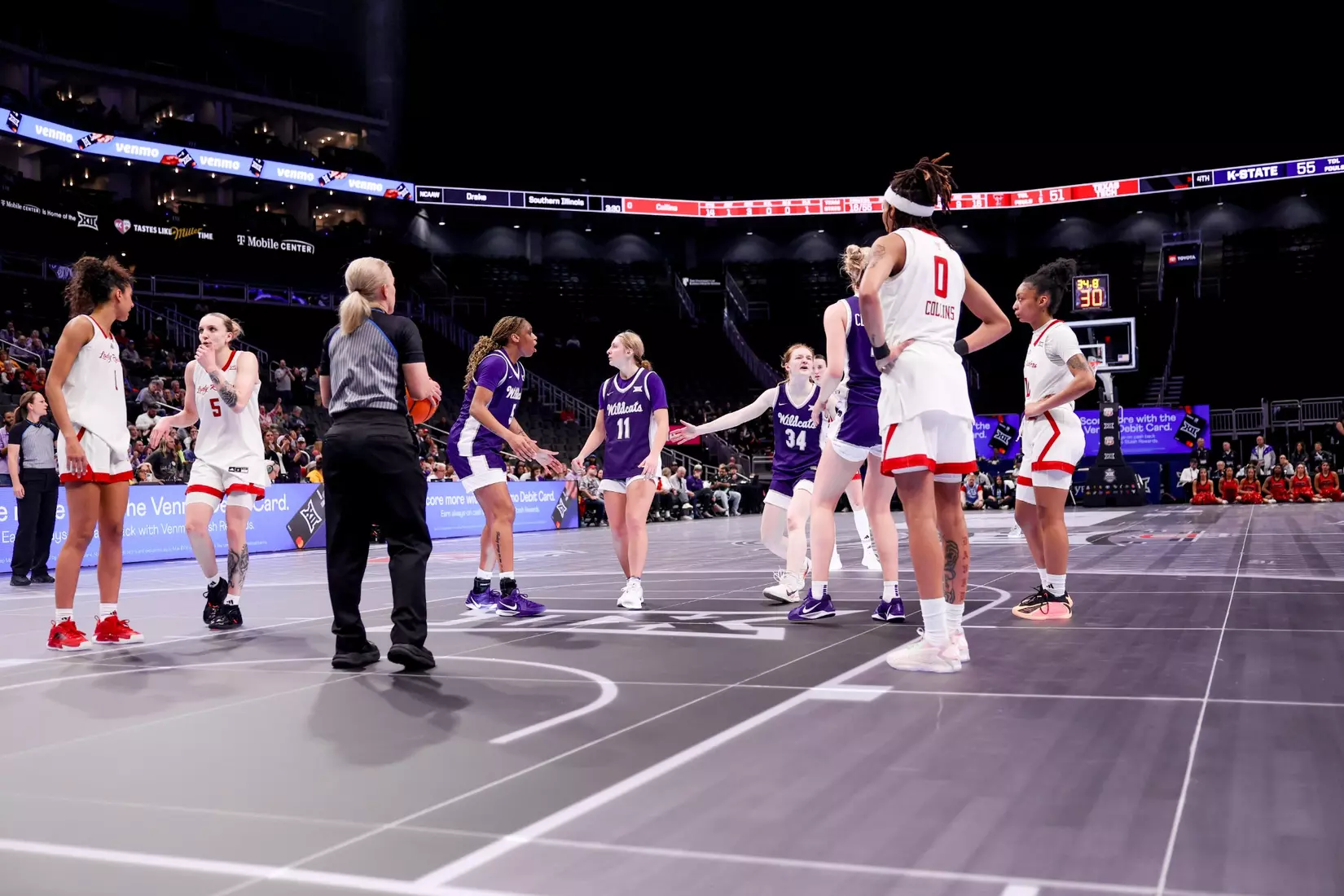 K-State Women's Basketball vs Texas Tech - 2026 Big 12 Women's Basketball Tournament Second Round - T-Mobile Center - Kansas City, Missouri - Final Score: KSU 58, TTU 51