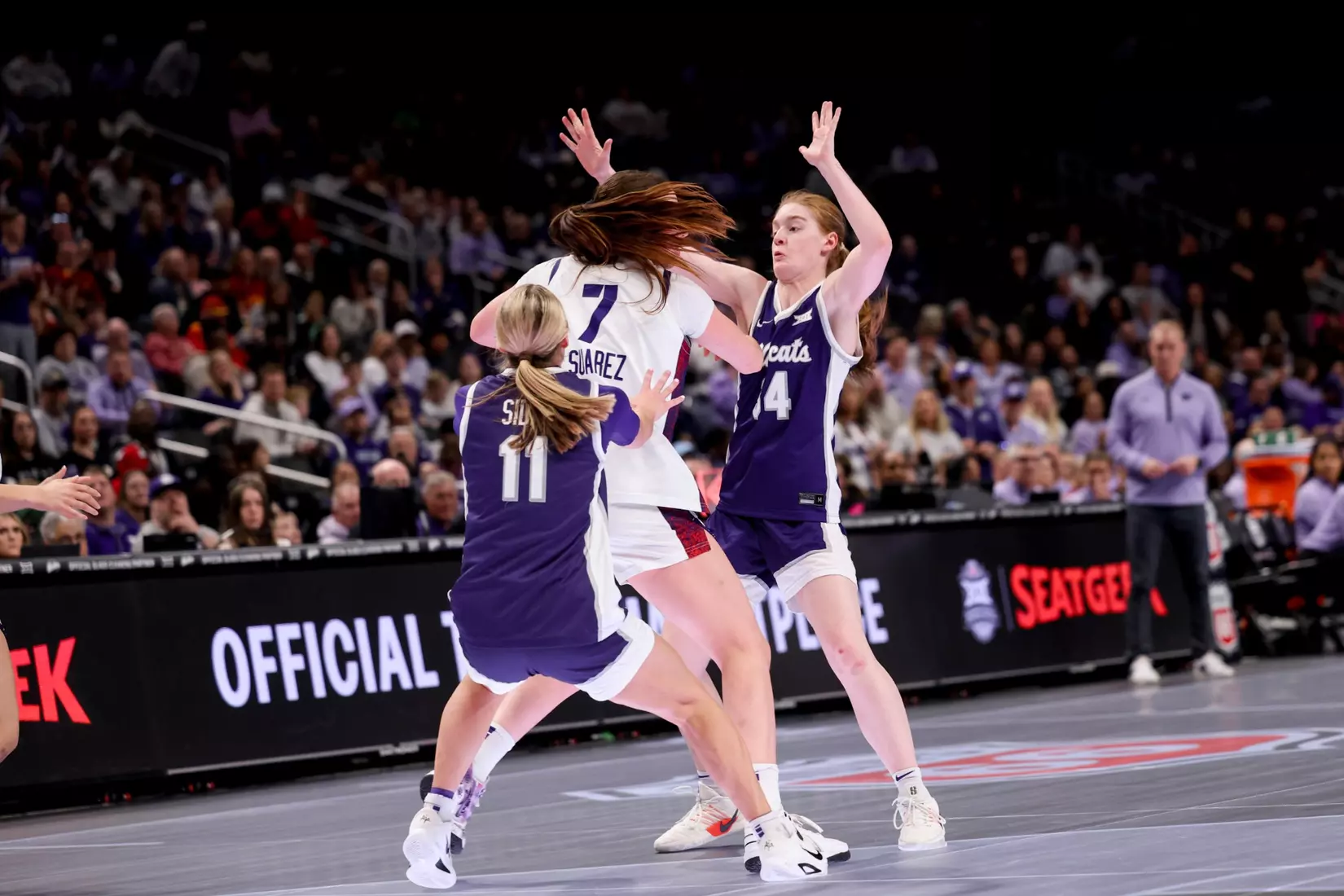 K-State Women's Basketball vs TCU - 2026 Big 12 Women's Basketball Tournament Semifinal - T-Mobile Center - Kansas City, Missouri - Final Score: KSU 62, TCU 74