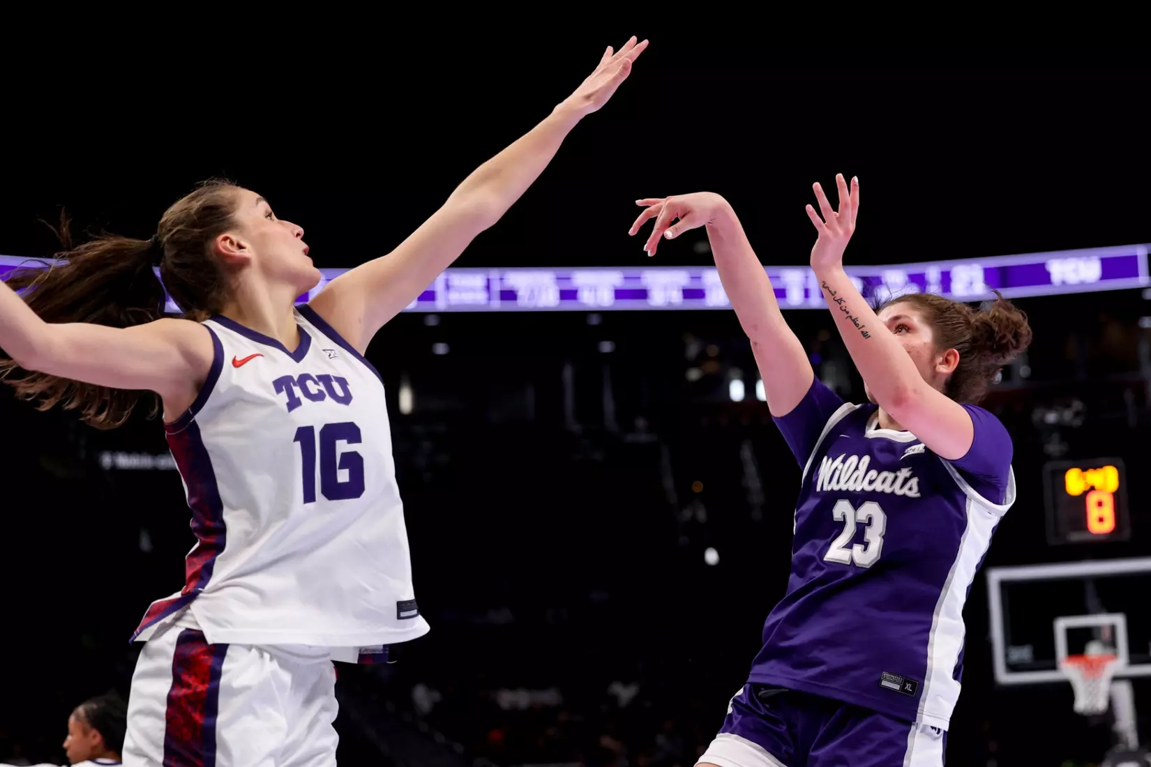 K-State Women's Basketball vs TCU - 2026 Big 12 Women's Basketball Tournament Semifinal - T-Mobile Center - Kansas City, Missouri - Final Score: KSU 62, TCU 74