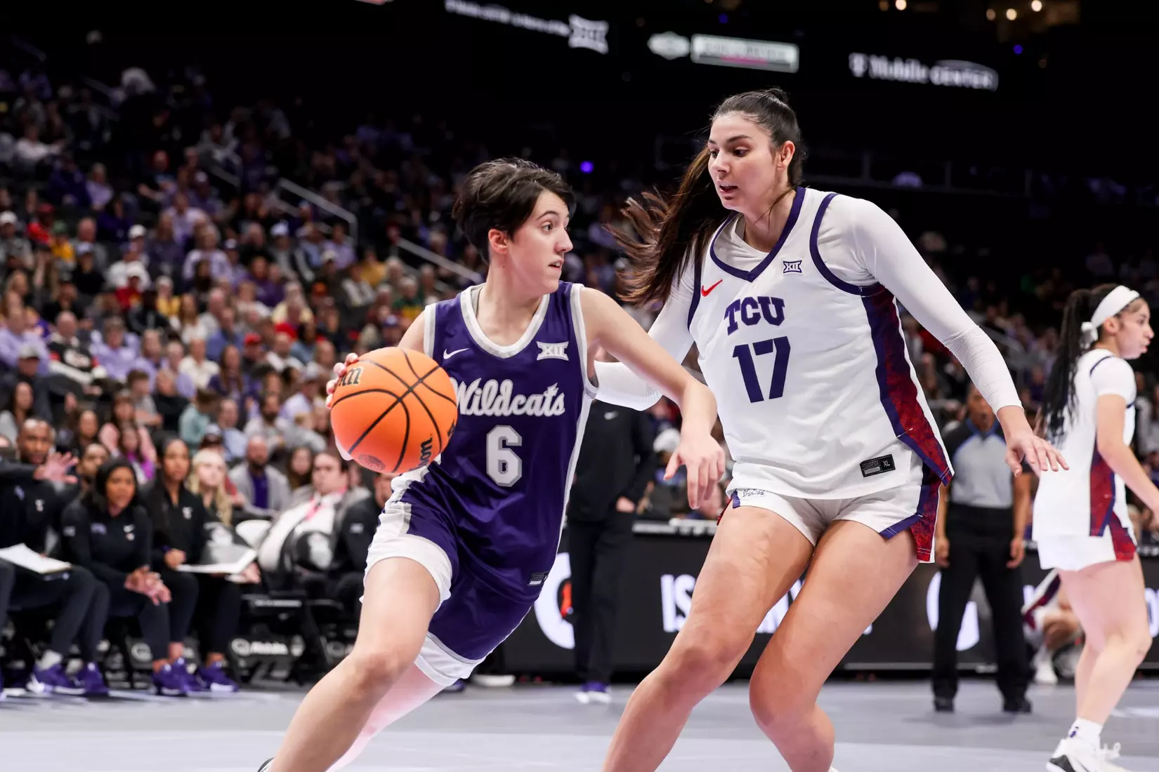 K-State Women's Basketball vs TCU - 2026 Big 12 Women's Basketball Tournament Semifinal - T-Mobile Center - Kansas City, Missouri - Final Score: KSU 62, TCU 74