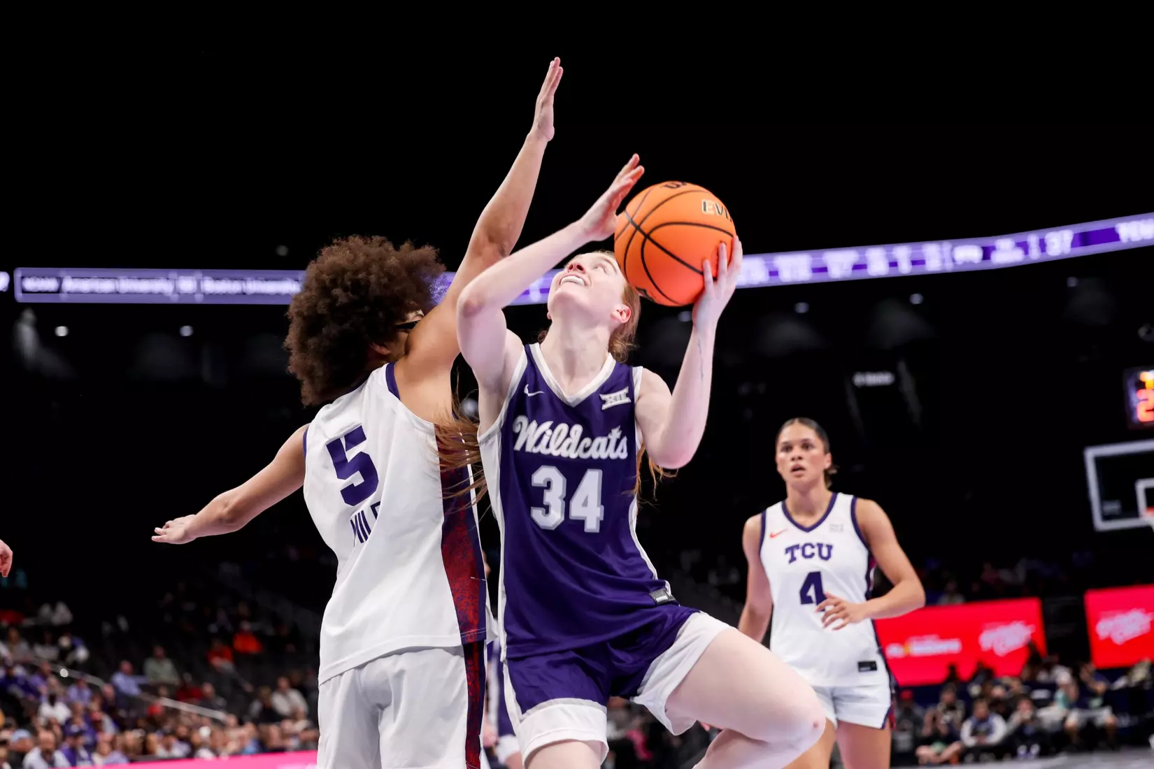K-State Women's Basketball vs TCU - 2026 Big 12 Women's Basketball Tournament Semifinal - T-Mobile Center - Kansas City, Missouri - Final Score: KSU 62, TCU 74
