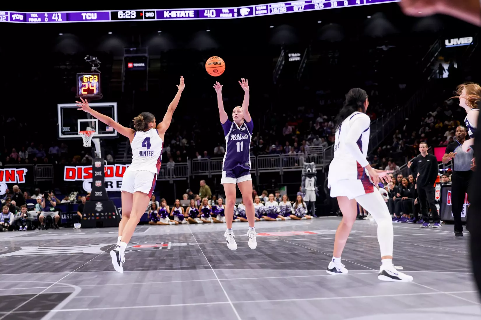 K-State Women's Basketball vs TCU - 2026 Big 12 Women's Basketball Tournament Semifinal - T-Mobile Center - Kansas City, Missouri - Final Score: KSU 62, TCU 74