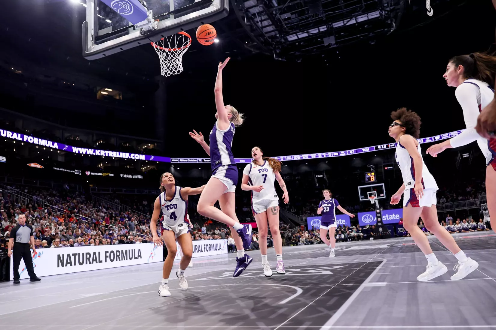 K-State Women's Basketball vs TCU - 2026 Big 12 Women's Basketball Tournament Semifinal - T-Mobile Center - Kansas City, Missouri - Final Score: KSU 62, TCU 74