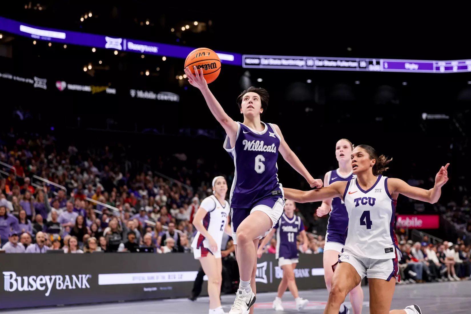 K-State Women's Basketball vs TCU - 2026 Big 12 Women's Basketball Tournament Semifinal - T-Mobile Center - Kansas City, Missouri - Final Score: KSU 62, TCU 74