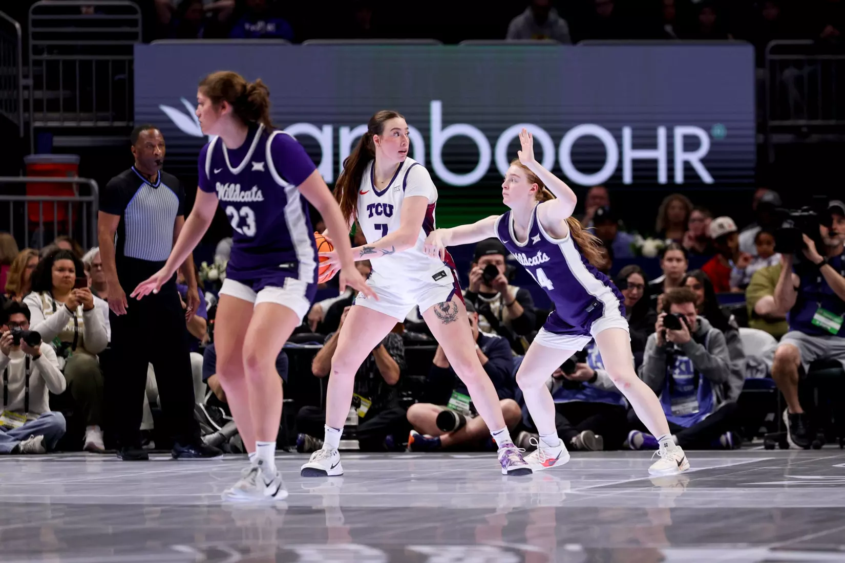 K-State Women's Basketball vs TCU - 2026 Big 12 Women's Basketball Tournament Semifinal - T-Mobile Center - Kansas City, Missouri - Final Score: KSU 62, TCU 74