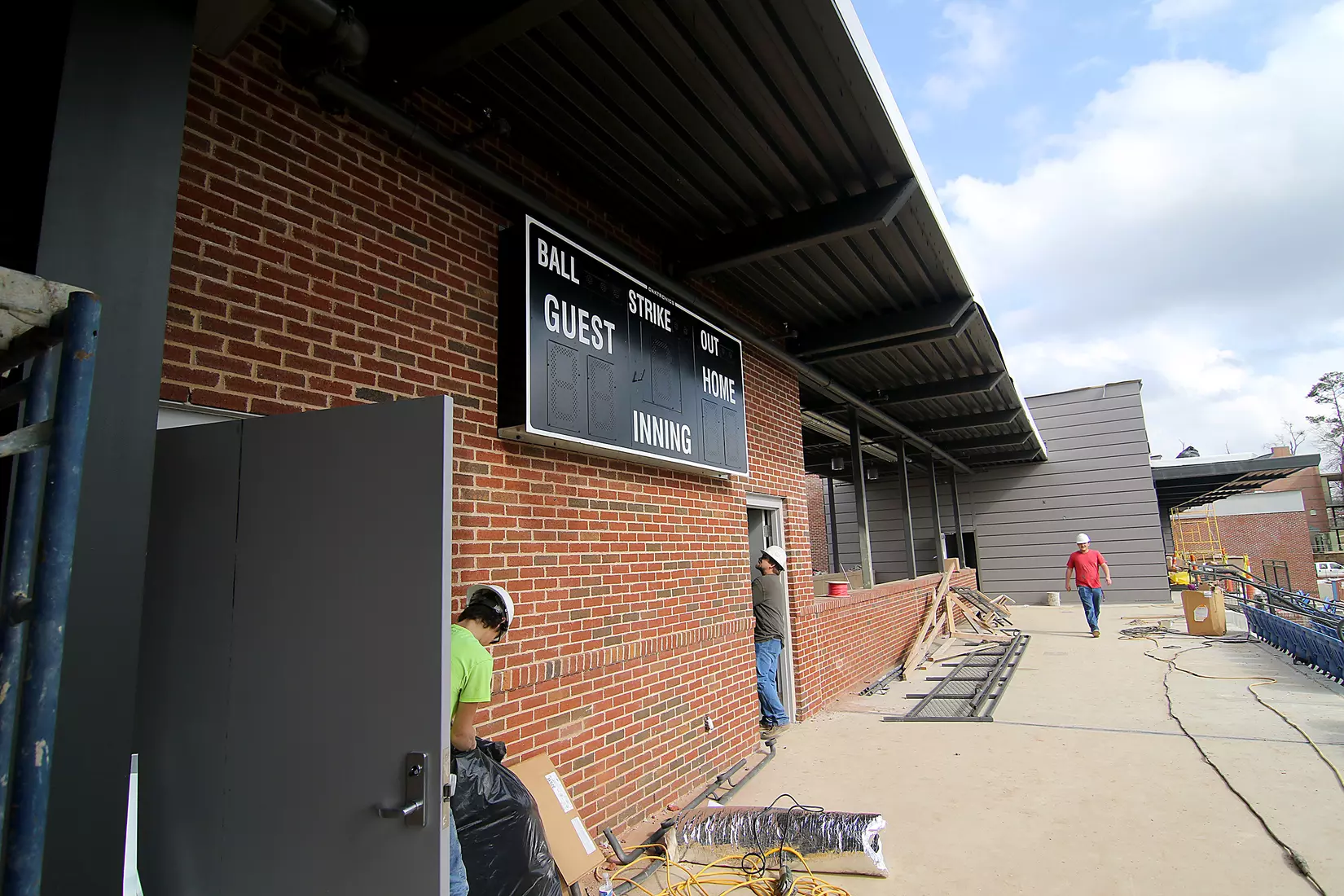 Tech baseball and softball teams practice for first time on their new fields of their new stadia on the Tech campus. The old faclities were destroyed by a 2019 tornado. Photo by TOM MORRIS/Tech Media Relations