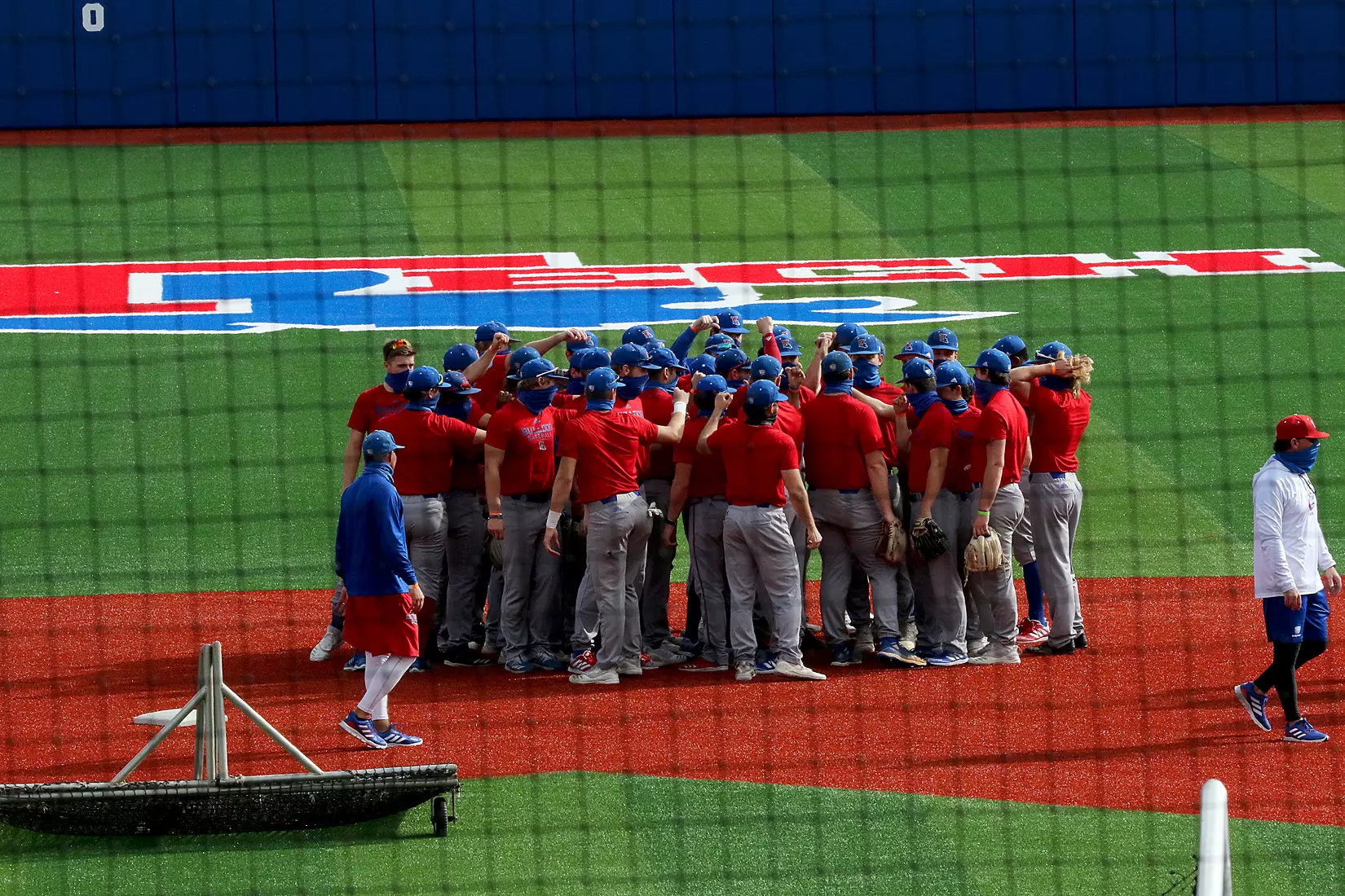 Tech baseball and softball teams practice for first time on their new fields of their new stadia on the Tech campus. The old faclities were destroyed by a 2019 tornado. Photo by TOM MORRIS/Tech Media Relations