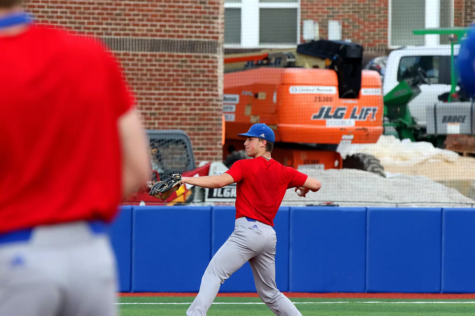 Tech baseball and softball teams practice for first time on their new fields of their new stadia on the Tech campus. The old faclities were destroyed by a 2019 tornado. Photo by TOM MORRIS/Tech Media Relations