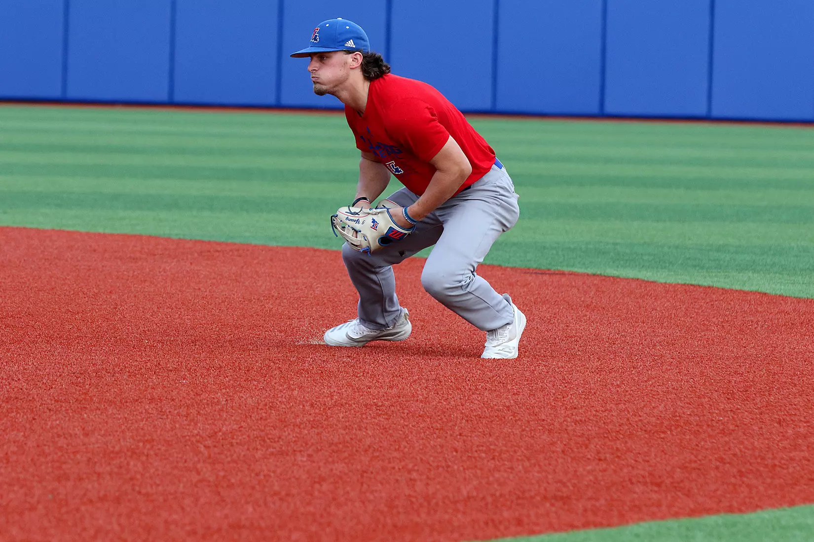 Tech baseball and softball teams practice for first time on their new fields of their new stadia on the Tech campus. The old faclities were destroyed by a 2019 tornado. Photo by TOM MORRIS/Tech Media Relations