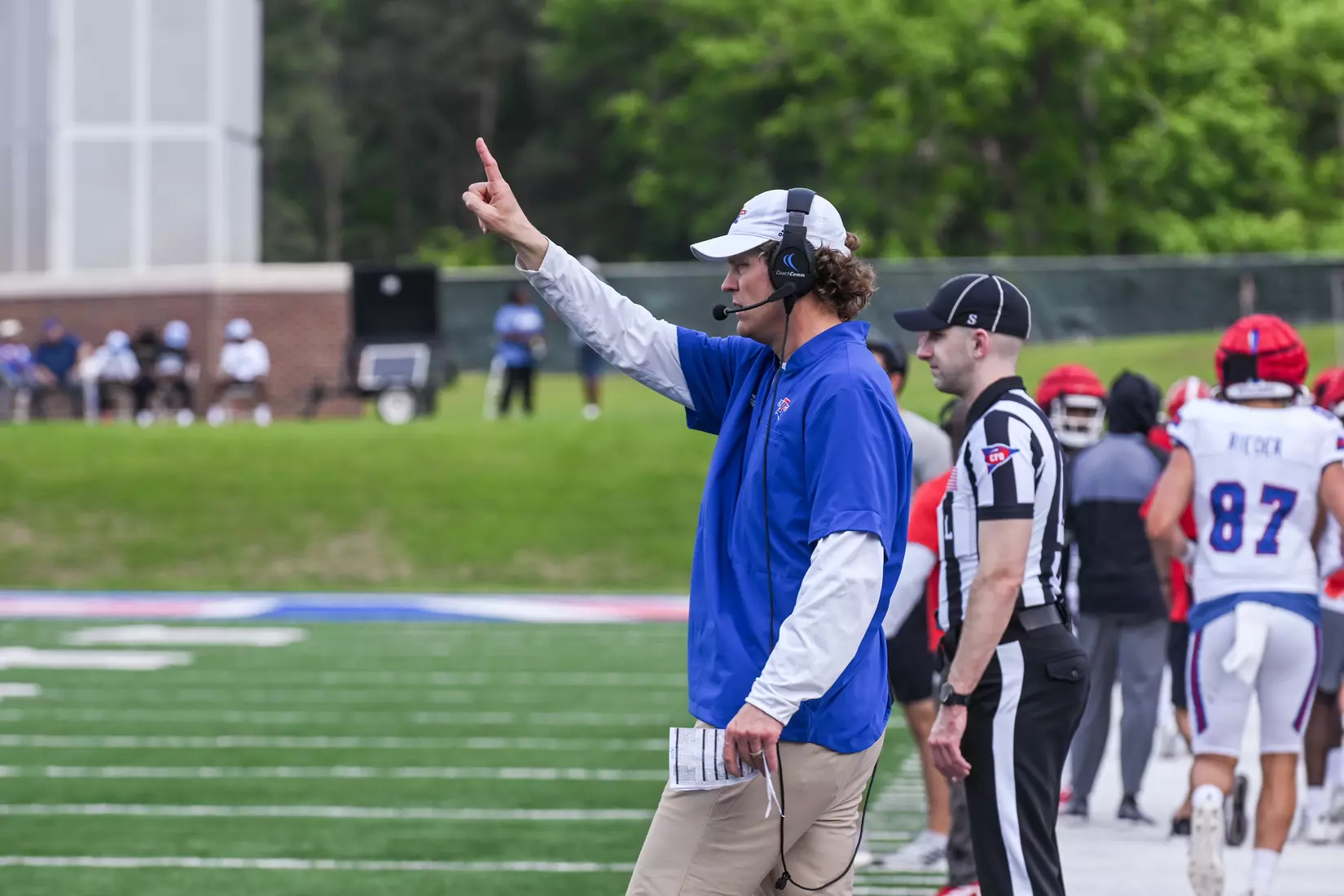 Fans attend Louisiana Tech's spring football game in the Joe Aillet Stadium on Saturday, April 23, 2022. The game is part of the Ever Loyal Be Weekend presented by Origin Bank. Photograph by Emerald McIntyre/Louisiana Tech University