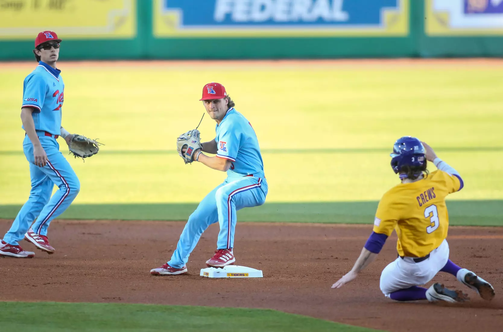 The Bulldogs fell 16-7 to No. 11 LSU on Monday, Feb. 22, at Alex Box Stadium.