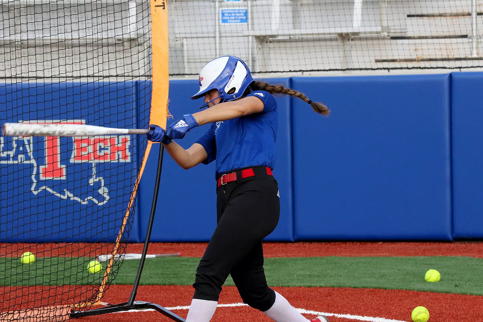 Tech baseball and softball teams practice for first time on their new fields of their new stadia on the Tech campus. The old faclities were destroyed by a 2019 tornado. Photo by TOM MORRIS/Tech Media Relations