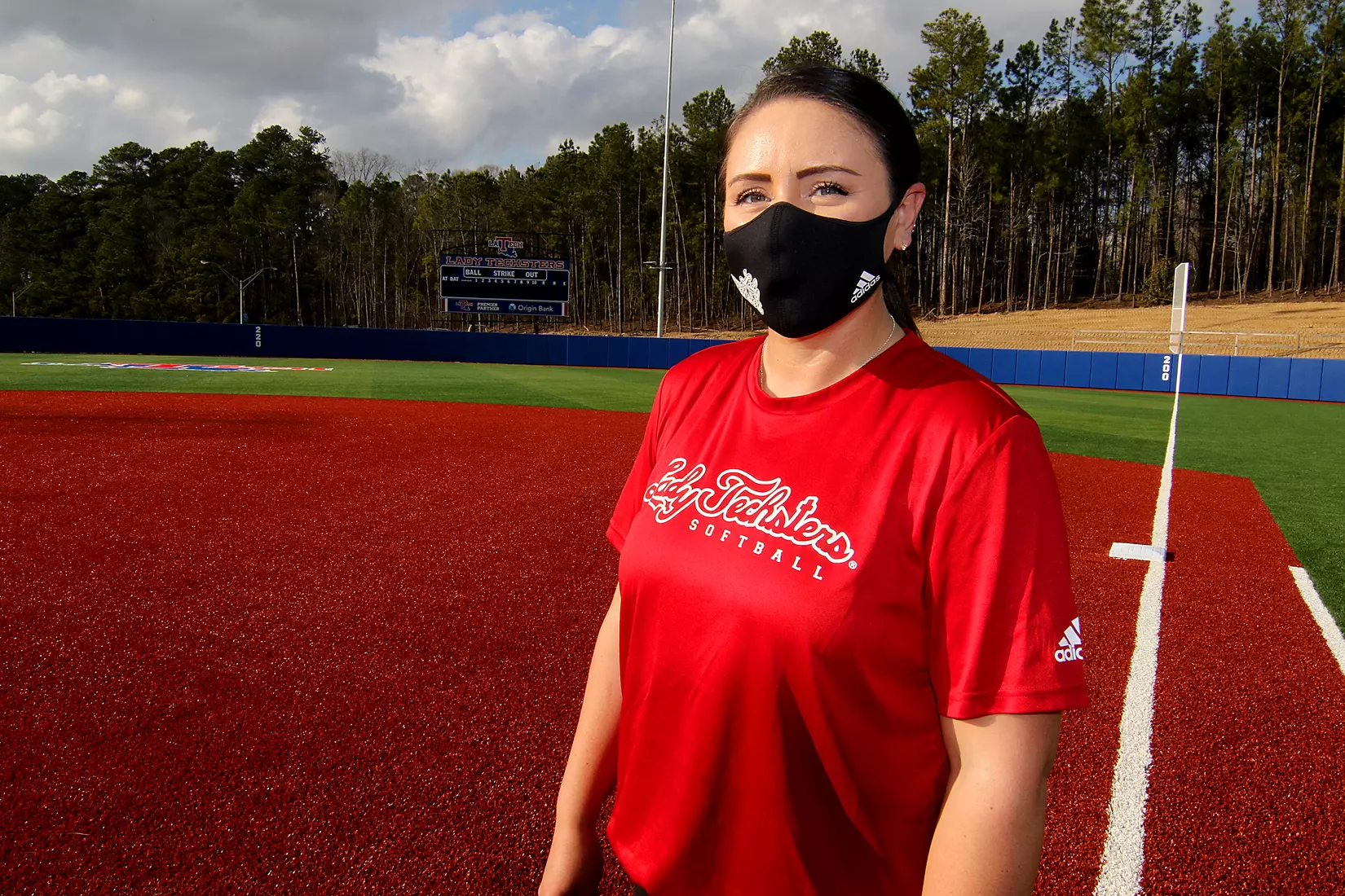 Tech baseball and softball teams practice for first time on their new fields of their new stadia on the Tech campus. The old faclities were destroyed by a 2019 tornado. Photo by TOM MORRIS/Tech Media Relations