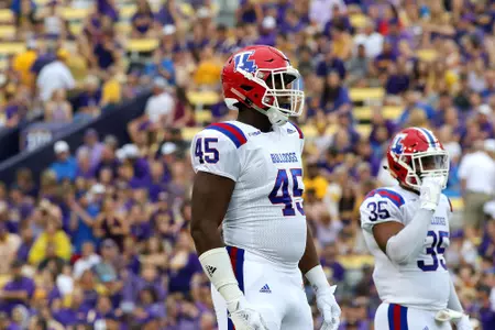 Louisiana Tech and Louisiana State play a college football game at Tiger Stadium, Baton Rouge, La., on Saturday night 22Sept2018. Photo credit must be given to TOM MORRIS/LATechSportsPix.com. Copyright.2018.Louisiana Tech University Foundation. ALL RIGHTS RESERVED.