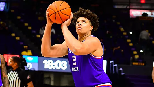 of the LSU Tigers during a game against the Louisiana Tech Bulldogs at Pete Maravich Assembly Center on December 6, 2020 in Baton Rouge, Louisiana.
