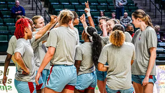 Lady Techster Huddle at North Texas