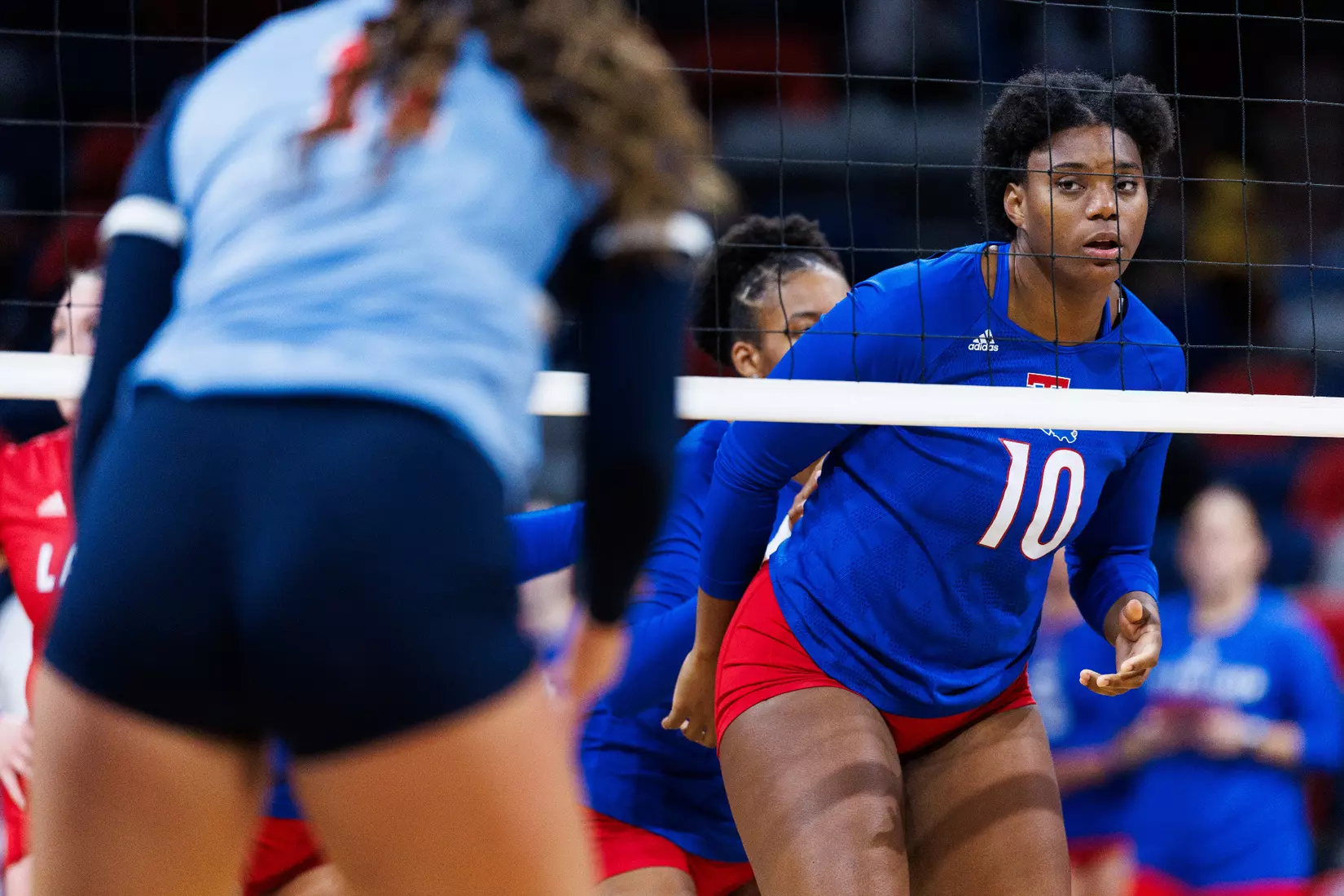 The Liberty University Women’s Volleyball team takes on the Louisiana Tech Bulldogs at Liberty Arena on November 2, 2023. (Photo by: Matt Reynolds)
