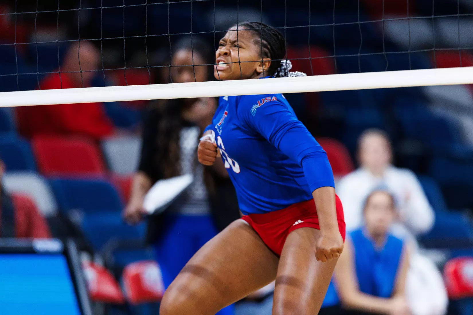 The Liberty University Women’s Volleyball team takes on the Louisiana Tech Bulldogs at Liberty Arena on November 2, 2023. (Photo by: Matt Reynolds)