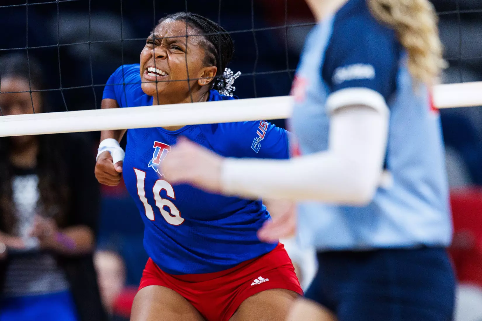 The Liberty University Women’s Volleyball team takes on the Louisiana Tech Bulldogs at Liberty Arena on November 2, 2023. (Photo by: Matt Reynolds)