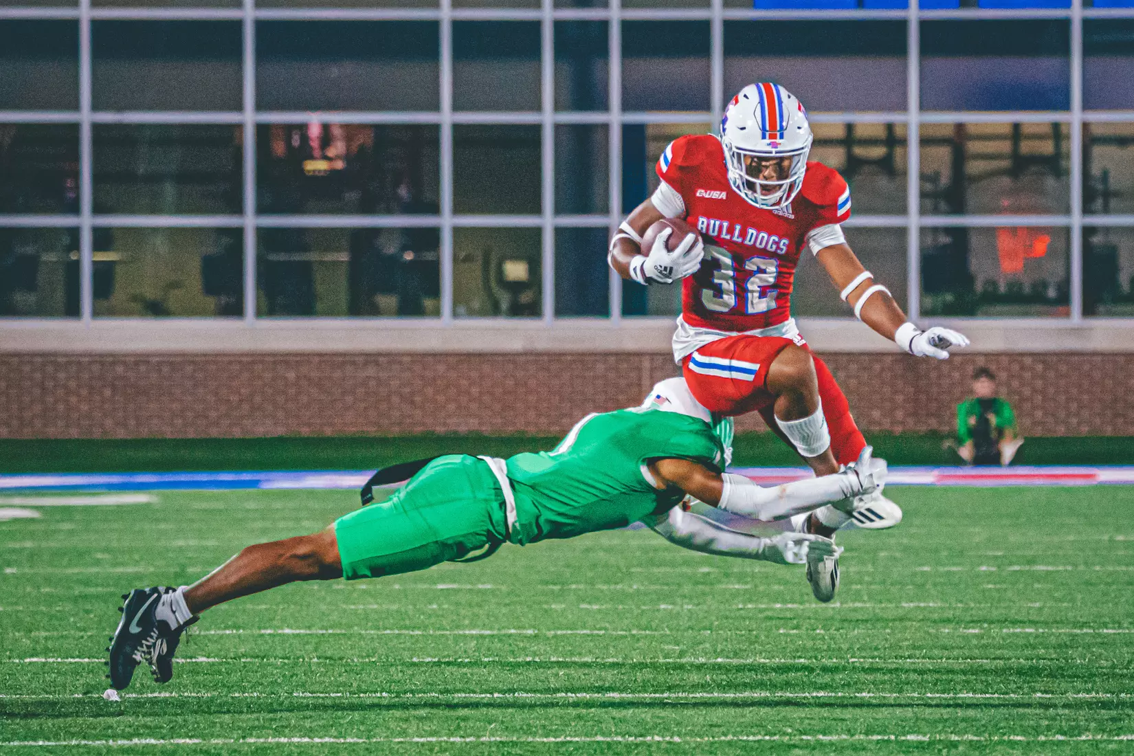 Bulldogs battle Mean Green in Red Out game
